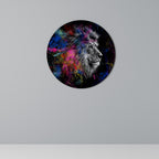 LION ARTISTRY Runde Wanddekoration Ø 69 cm