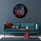 LION ARTISTRY Runde Wanddekoration Ø 69 cm