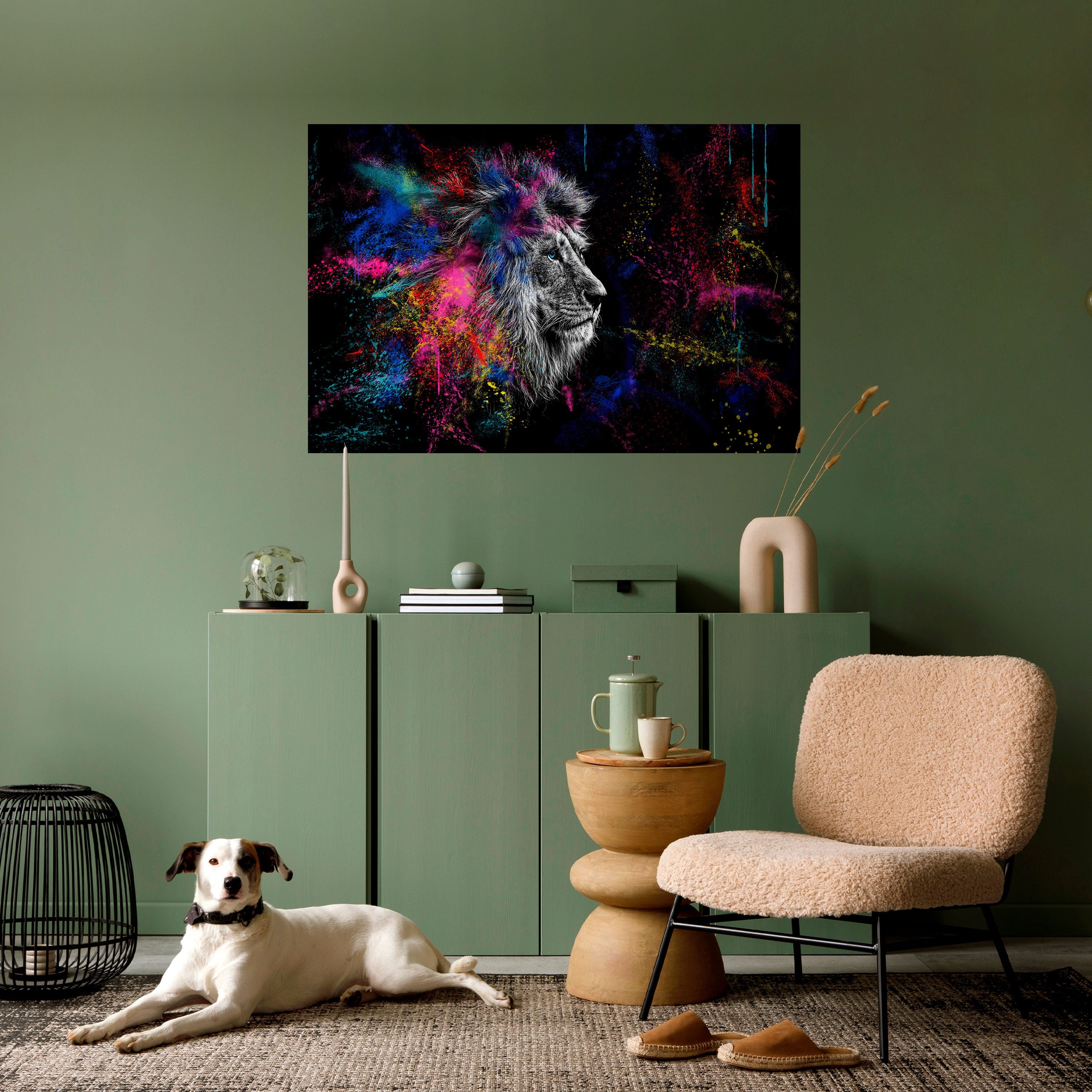 LION ARTISTRY Selbstklebendes Horizontal-Poster
