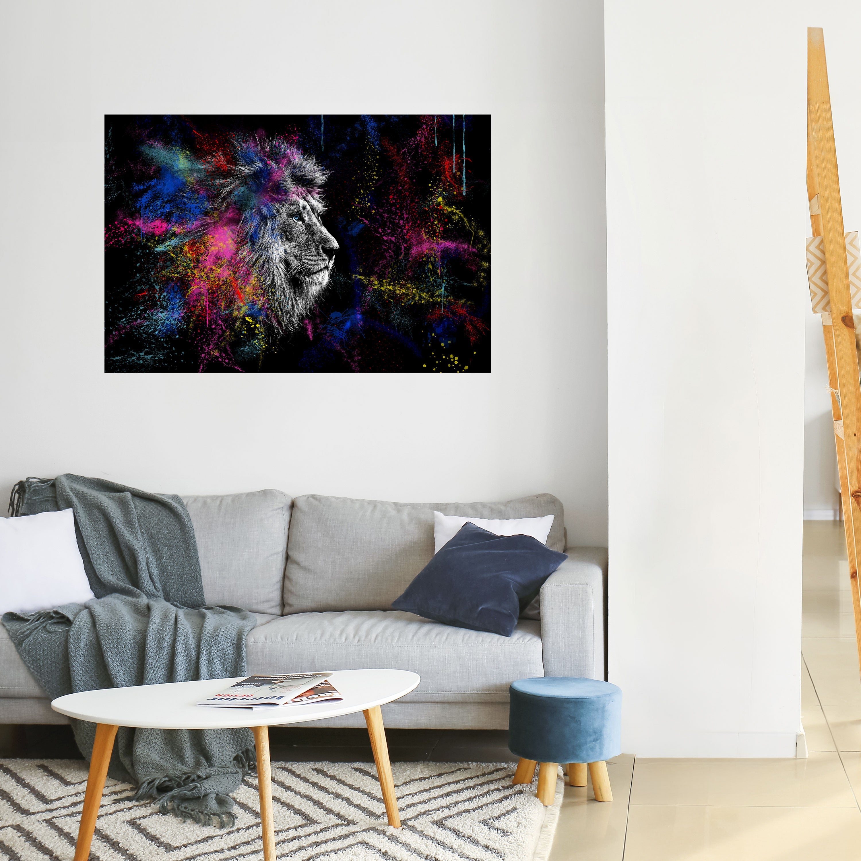 LION ARTISTRY Selbstklebendes Horizontal-Poster