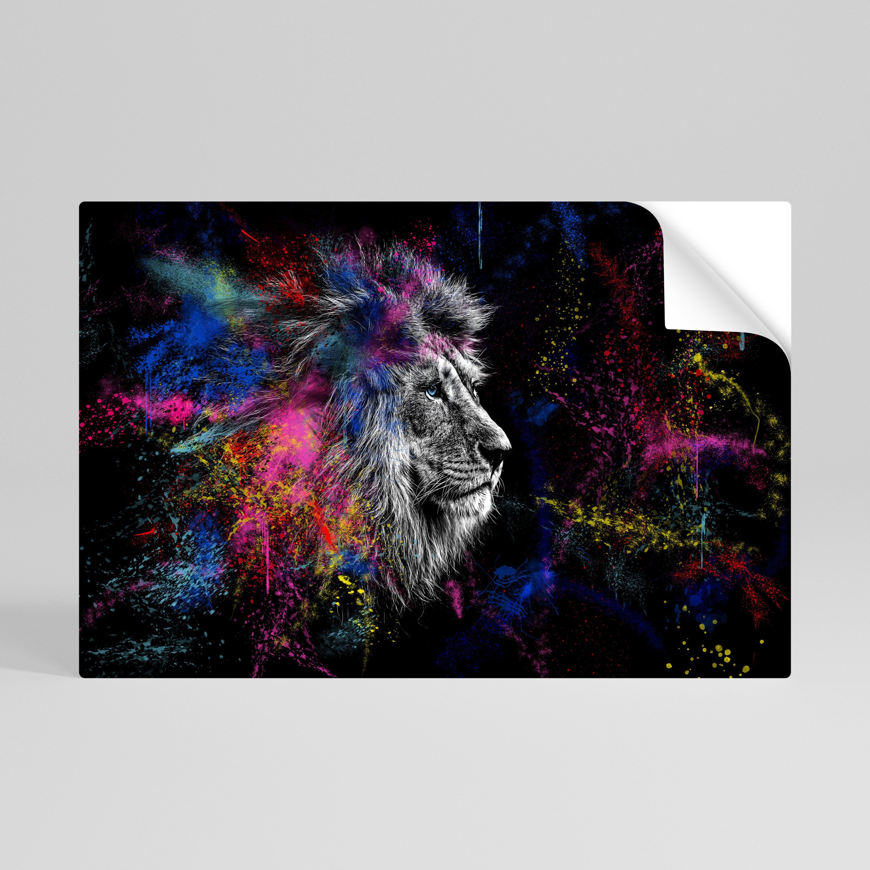 LION ARTISTRY Selbstklebendes Horizontal-Poster
