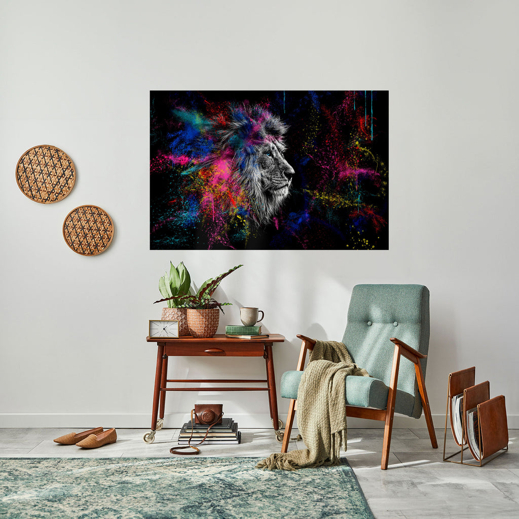 LION ARTISTRY Selbstklebendes Horizontal-Poster