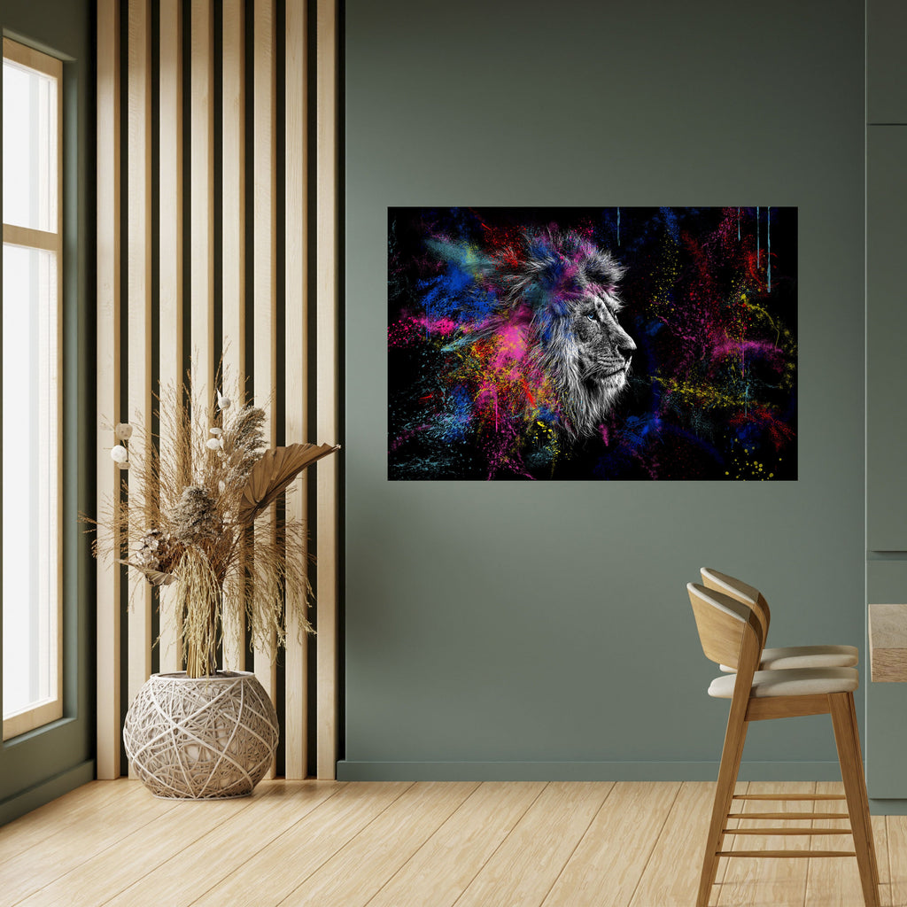 LION ARTISTRY Selbstklebendes Horizontal-Poster