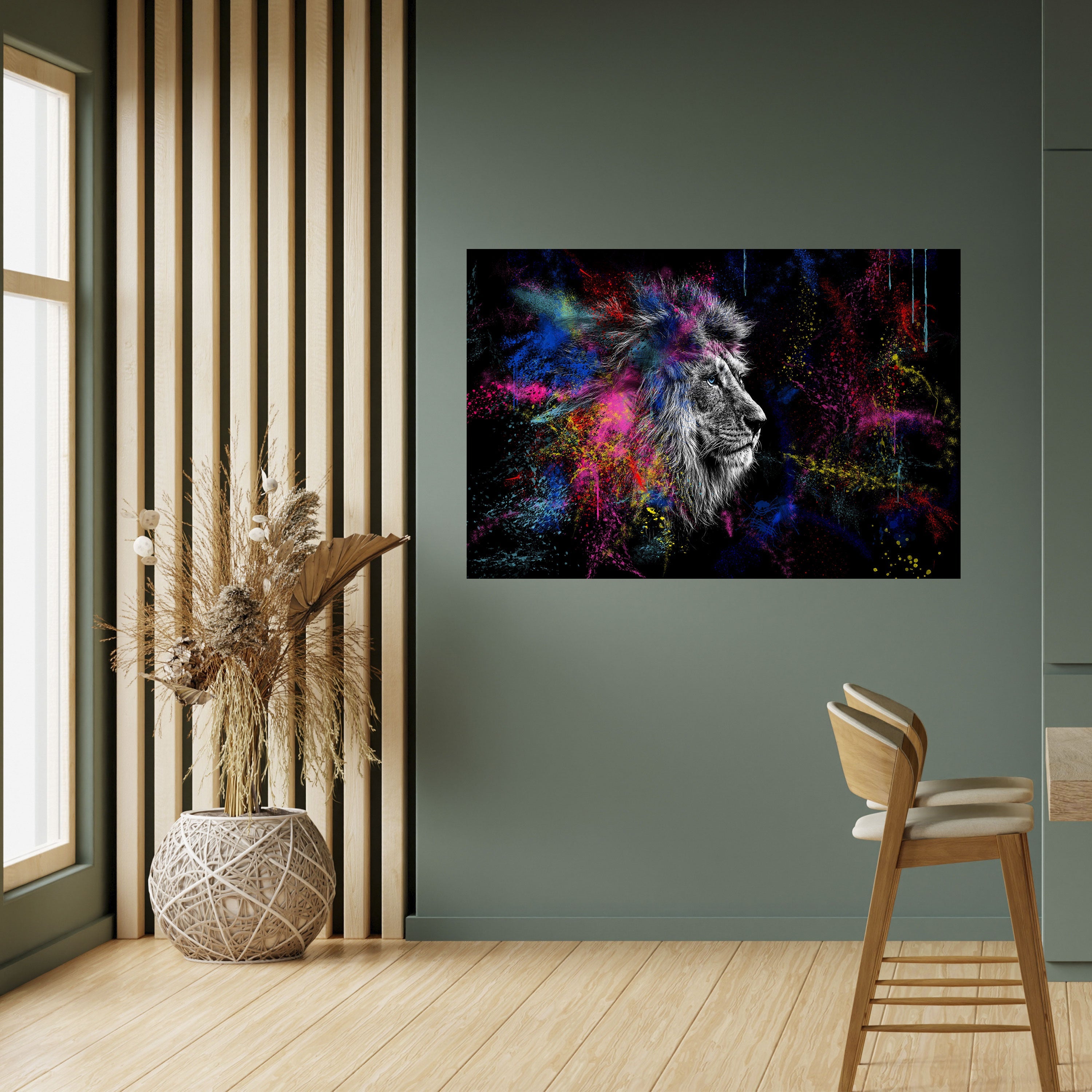 LION ARTISTRY Selbstklebendes Horizontal-Poster