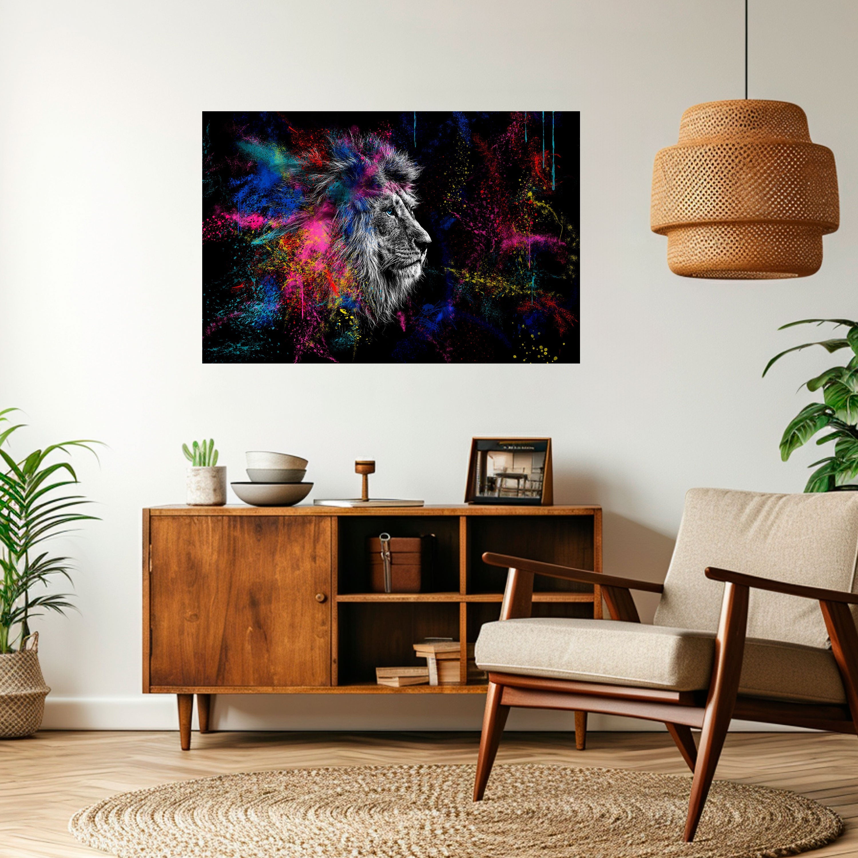 LION ARTISTRY Selbstklebendes Horizontal-Poster