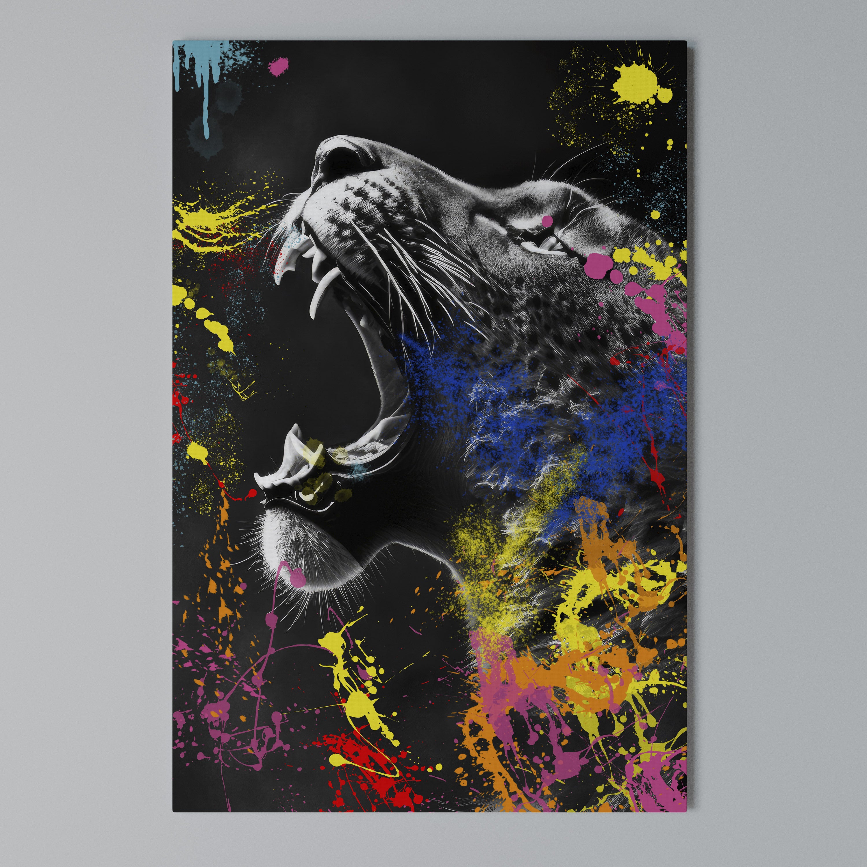 LEOPARD ARTISTRY Vertical Canvas Print