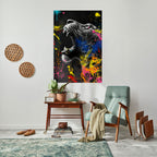 LEOPARD ARTISTRY Selbstklebendes Poster - Hochformat