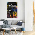 LEOPARD ARTISTRY Selbstklebendes Poster - Hochformat