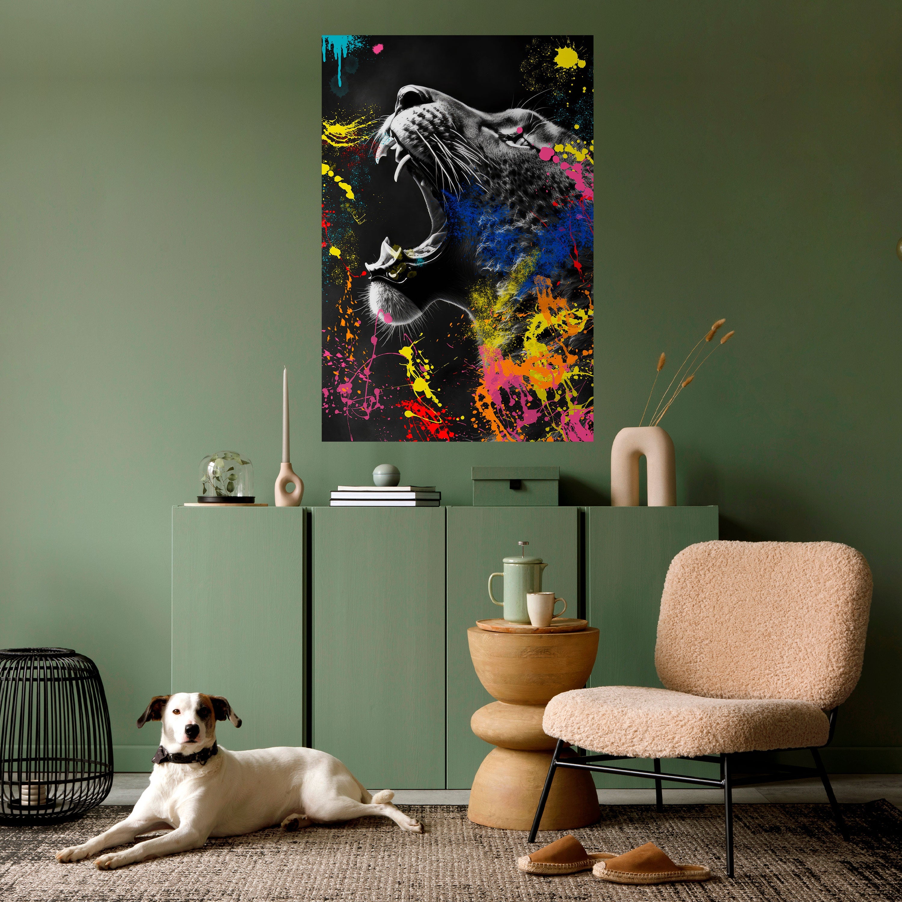 LEOPARD ARTISTRY Vertikales Poster zum Abziehen und Aufkleben