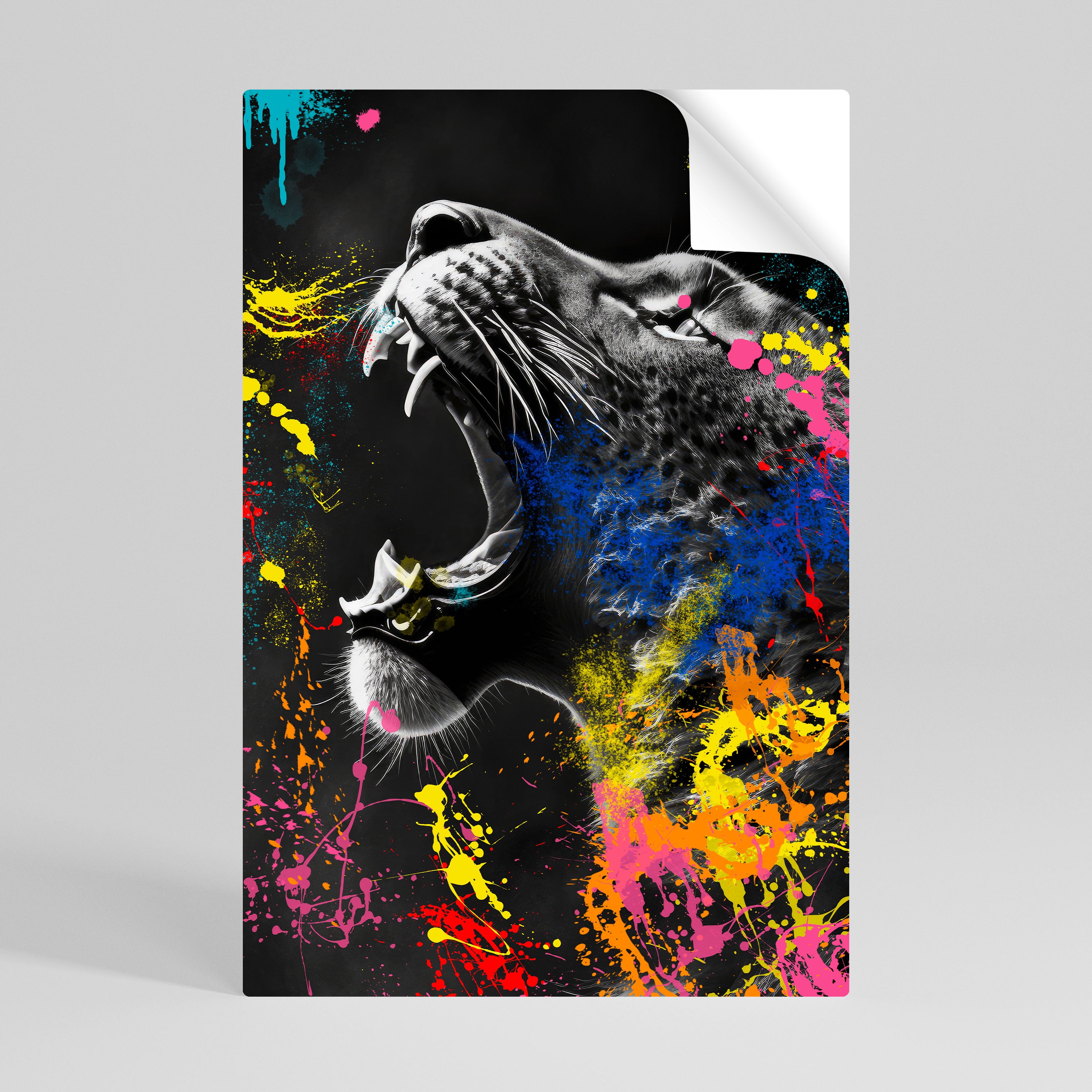 LEOPARD ARTISTRY Selbstklebendes Poster - Hochformat