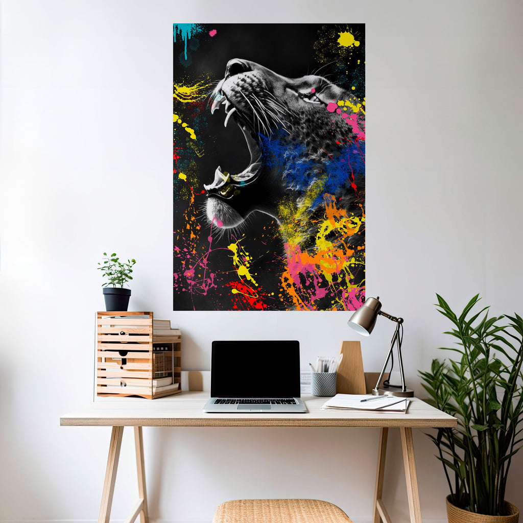 LEOPARD ARTISTRY Vertikales Poster zum Abziehen und Aufkleben