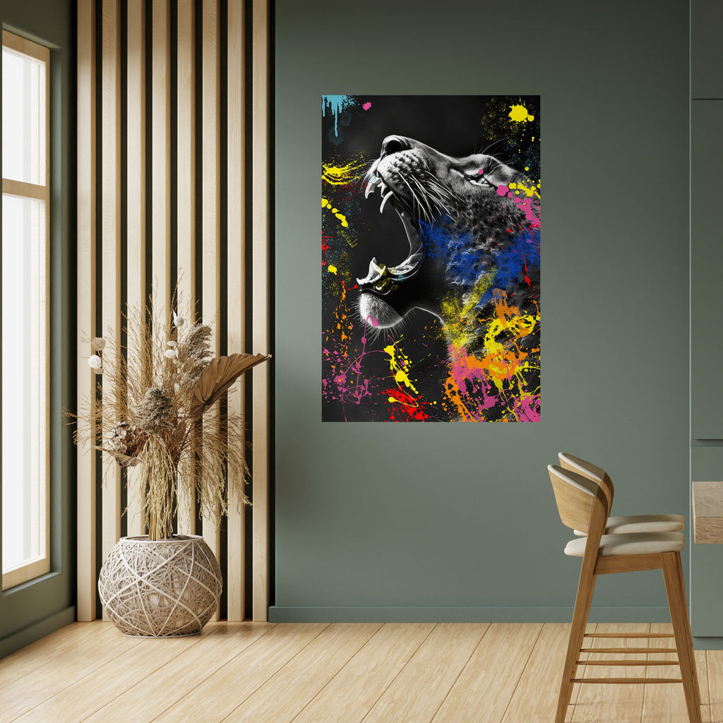LEOPARD ARTISTRY Vertikales Poster zum Abziehen und Aufkleben
