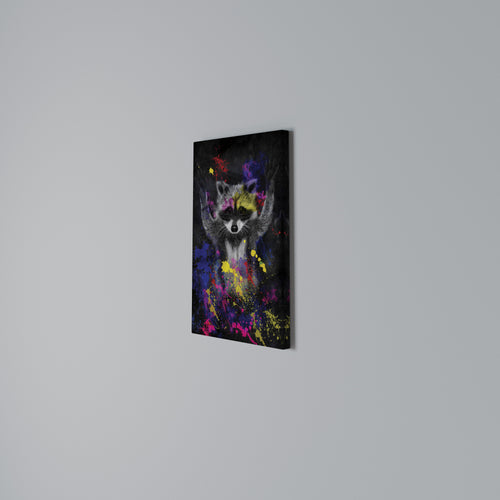RACCOON ARTISTRY Vertical Canvas Print