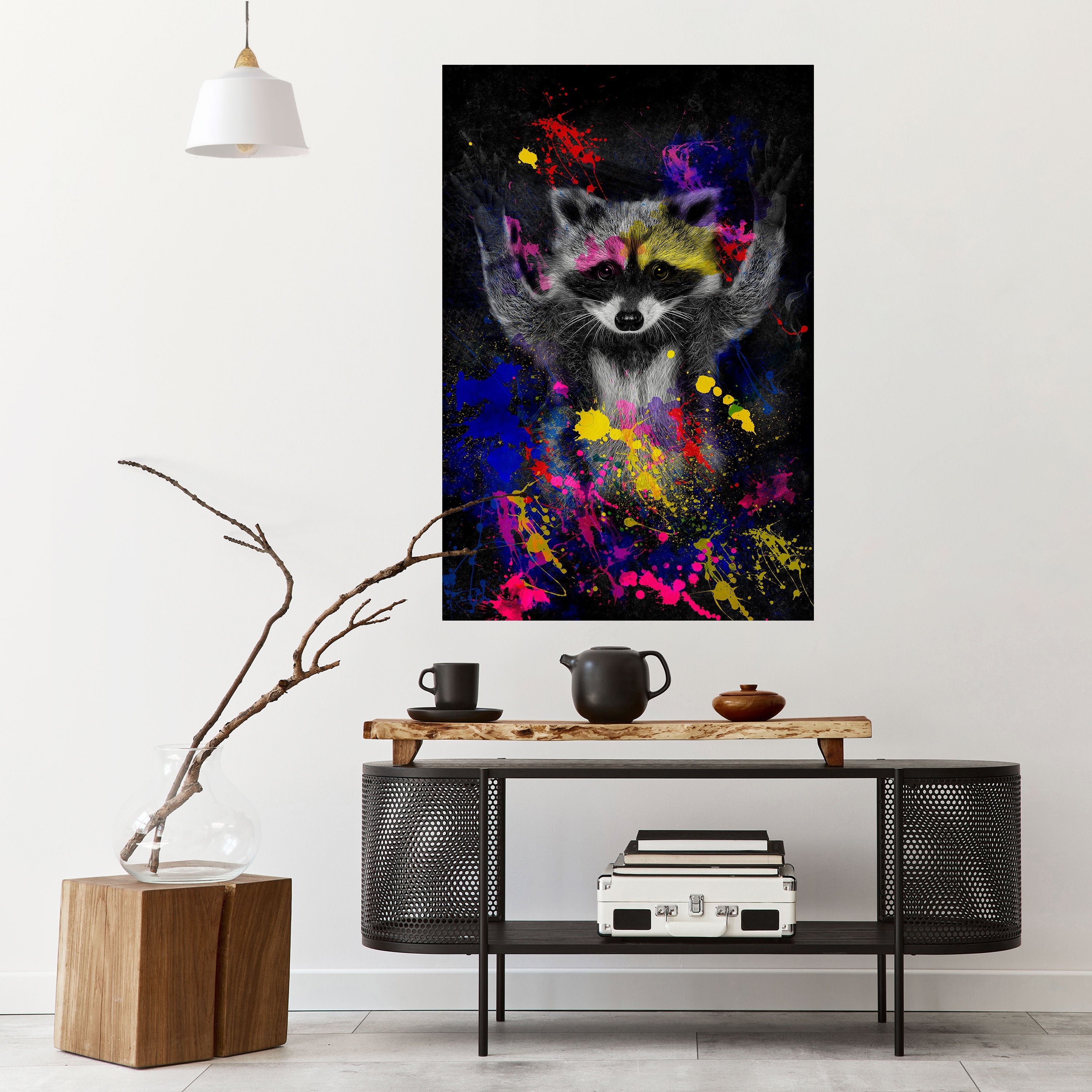 RACCOON ARTISTRY Vertikales Poster zum Abziehen und Aufkleben