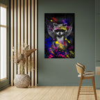 RACCOON ARTISTRY Selbstklebendes Poster - Hochformat