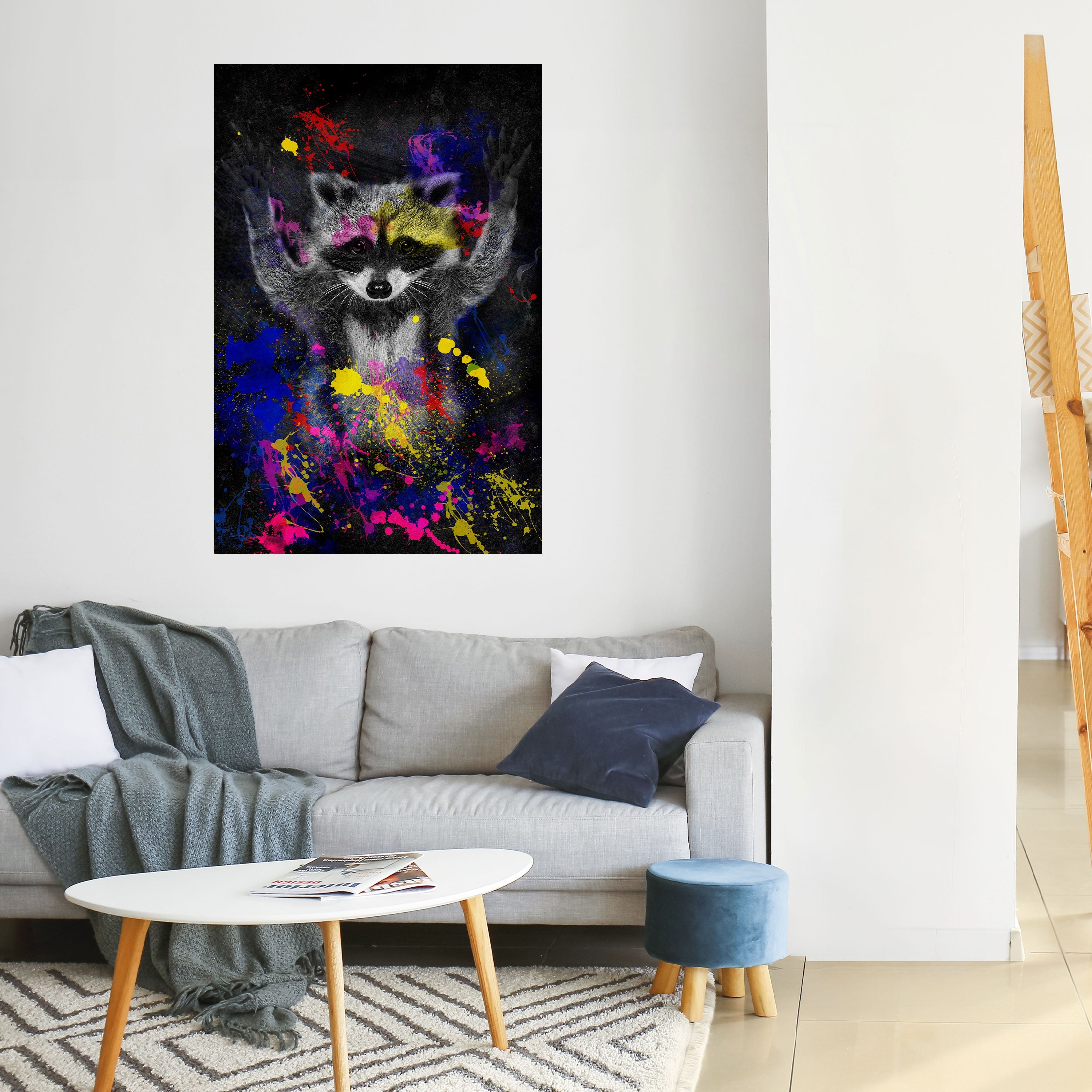 RACCOON ARTISTRY Vertikales Poster zum Abziehen und Aufkleben