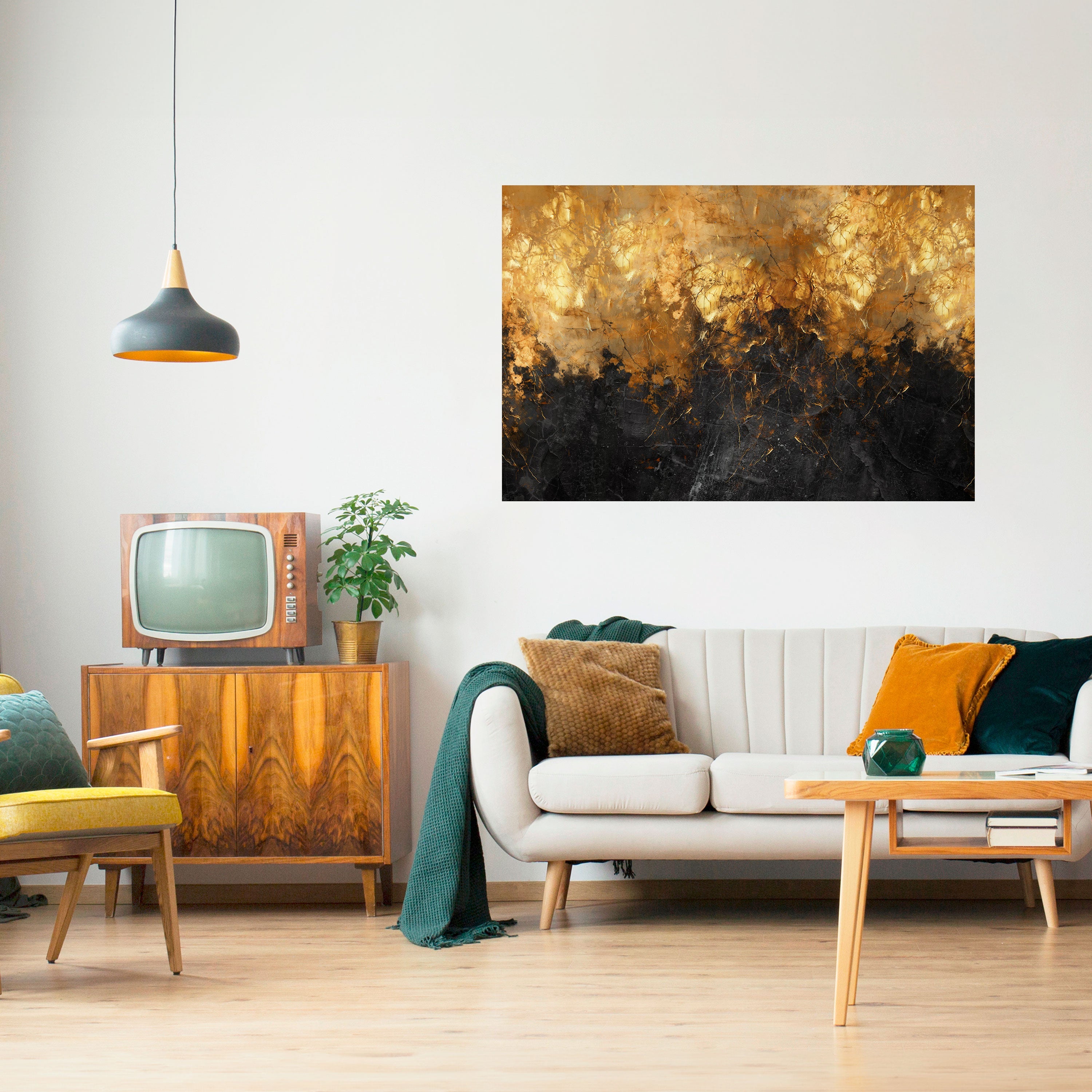 RADIANT SPARK Selbstklebendes Horizontal-Poster