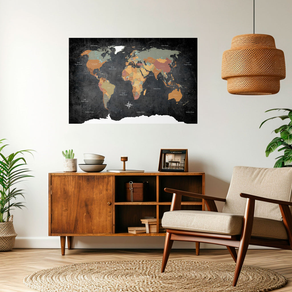 NAVIGATING VIBRANT LANDS Selbstklebendes Horizontal-Poster