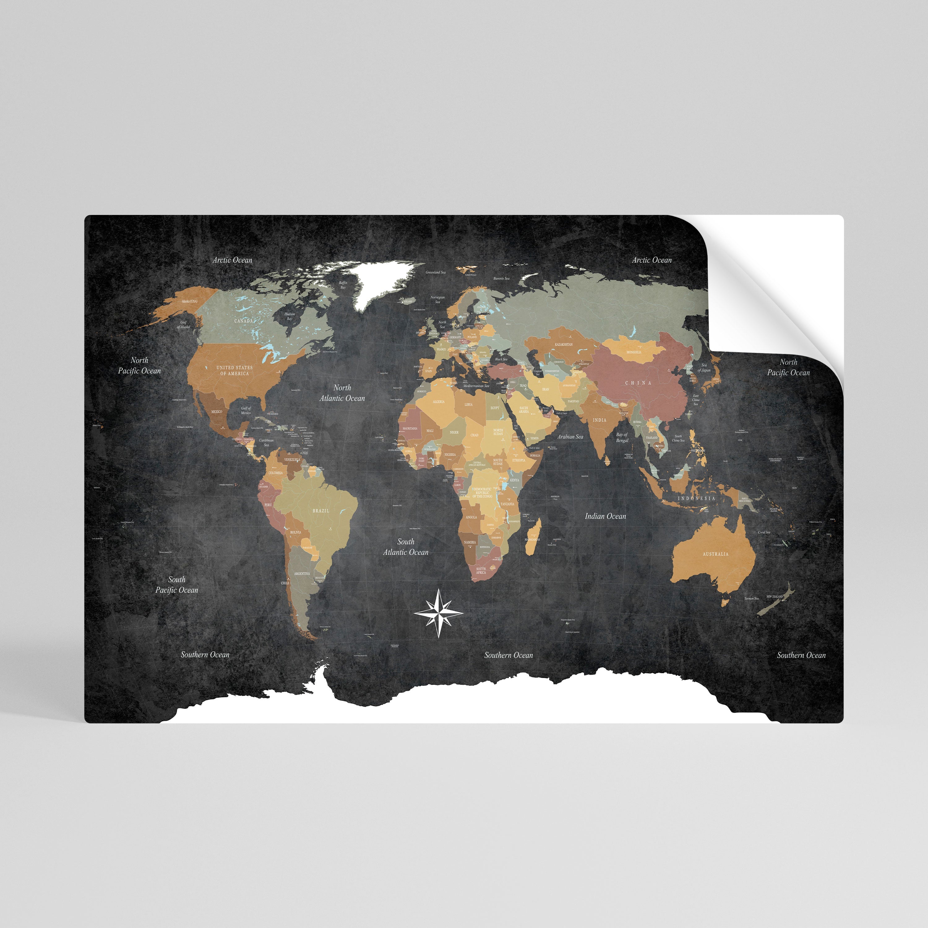 NAVIGATING VIBRANT LANDS Selbstklebendes Horizontal-Poster