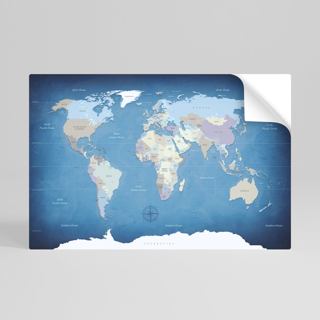 MAPS OF INSPIRATION Selbstklebendes Horizontal-Poster