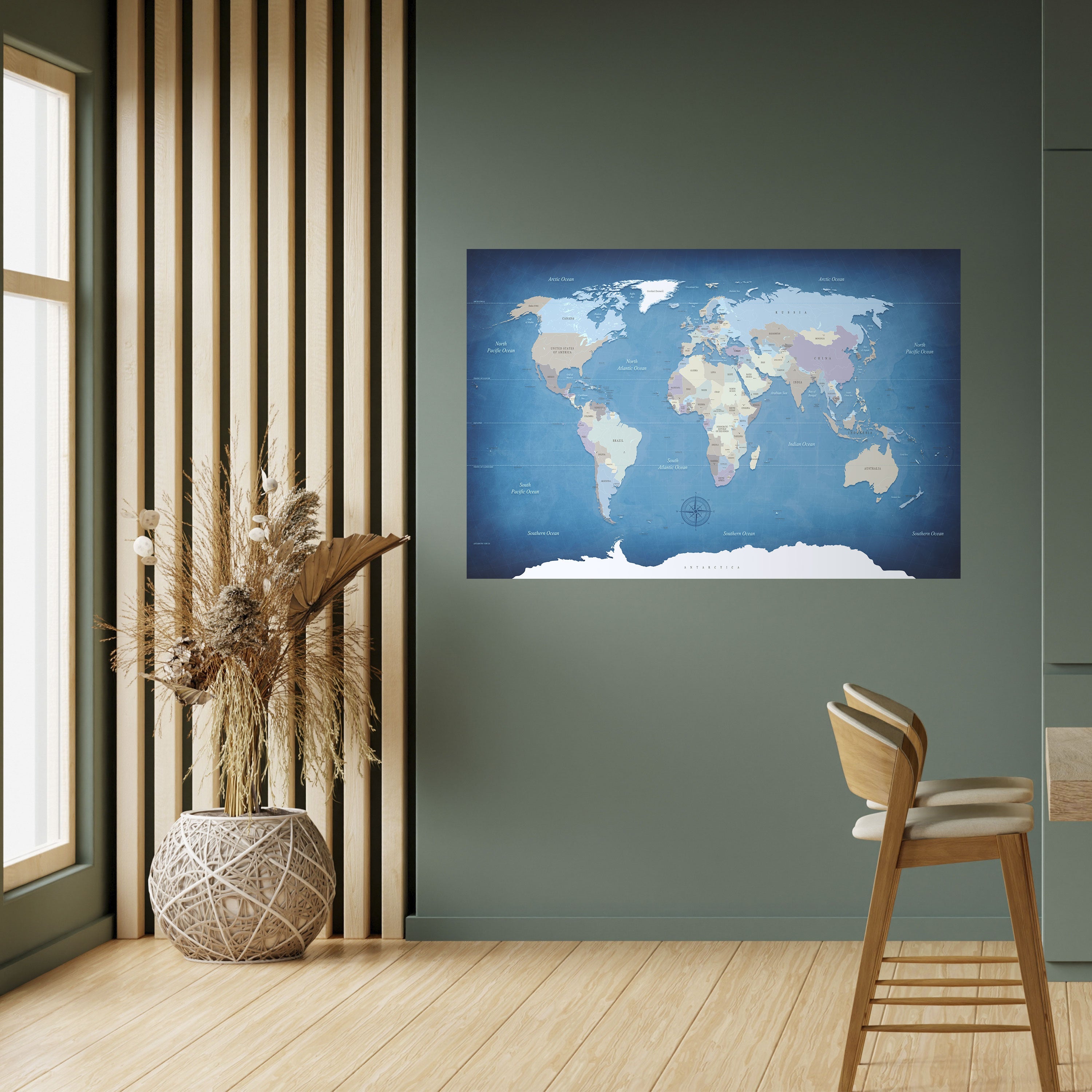 MAPS OF INSPIRATION Selbstklebendes Horizontal-Poster