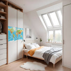 MAP OF DIVERSITY Selbstklebendes Horizontal-Poster