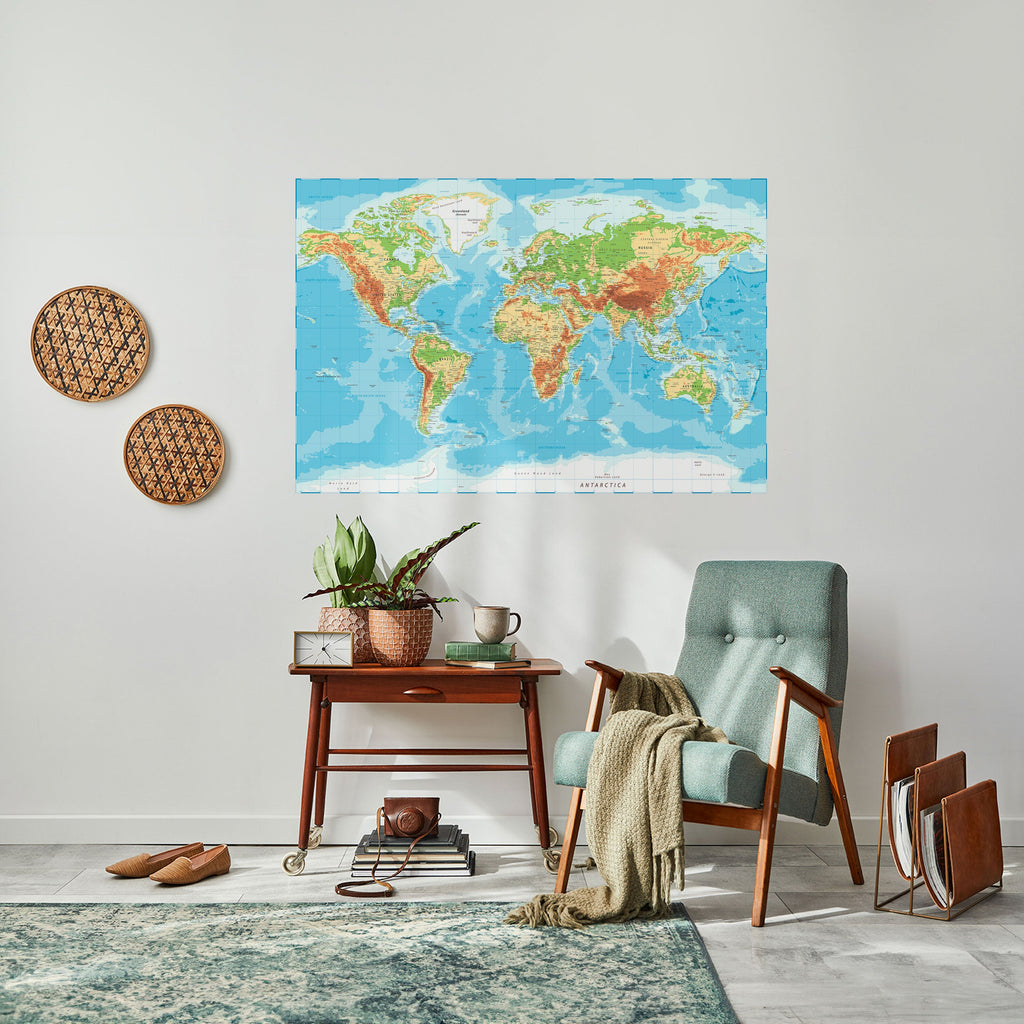 MAP OF DIVERSITY Selbstklebendes Horizontal-Poster