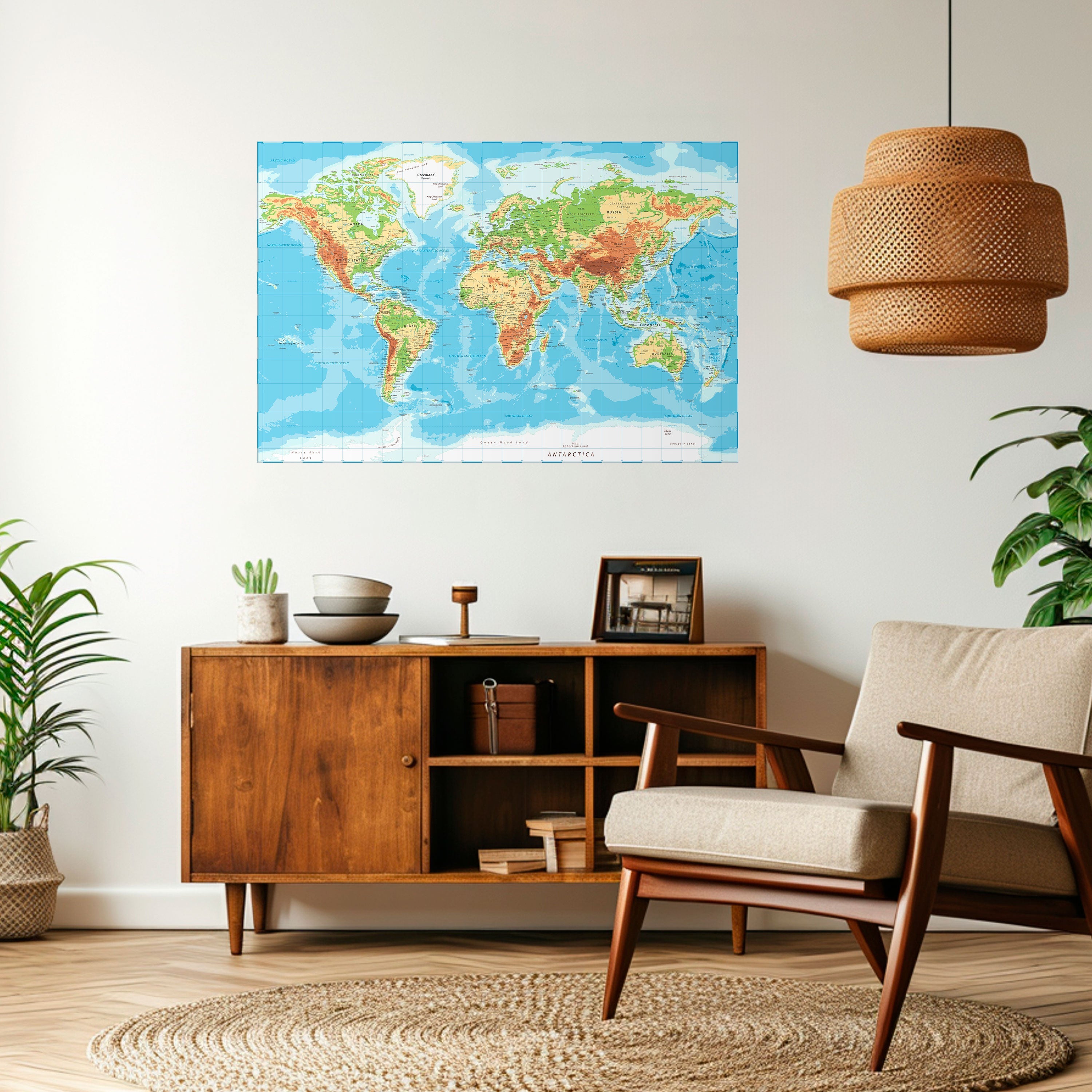 MAP OF DIVERSITY Selbstklebendes Horizontal-Poster
