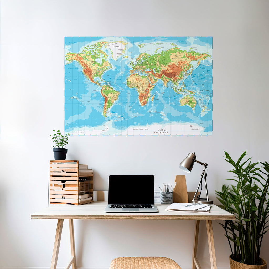 MAP OF DIVERSITY Selbstklebendes Horizontal-Poster