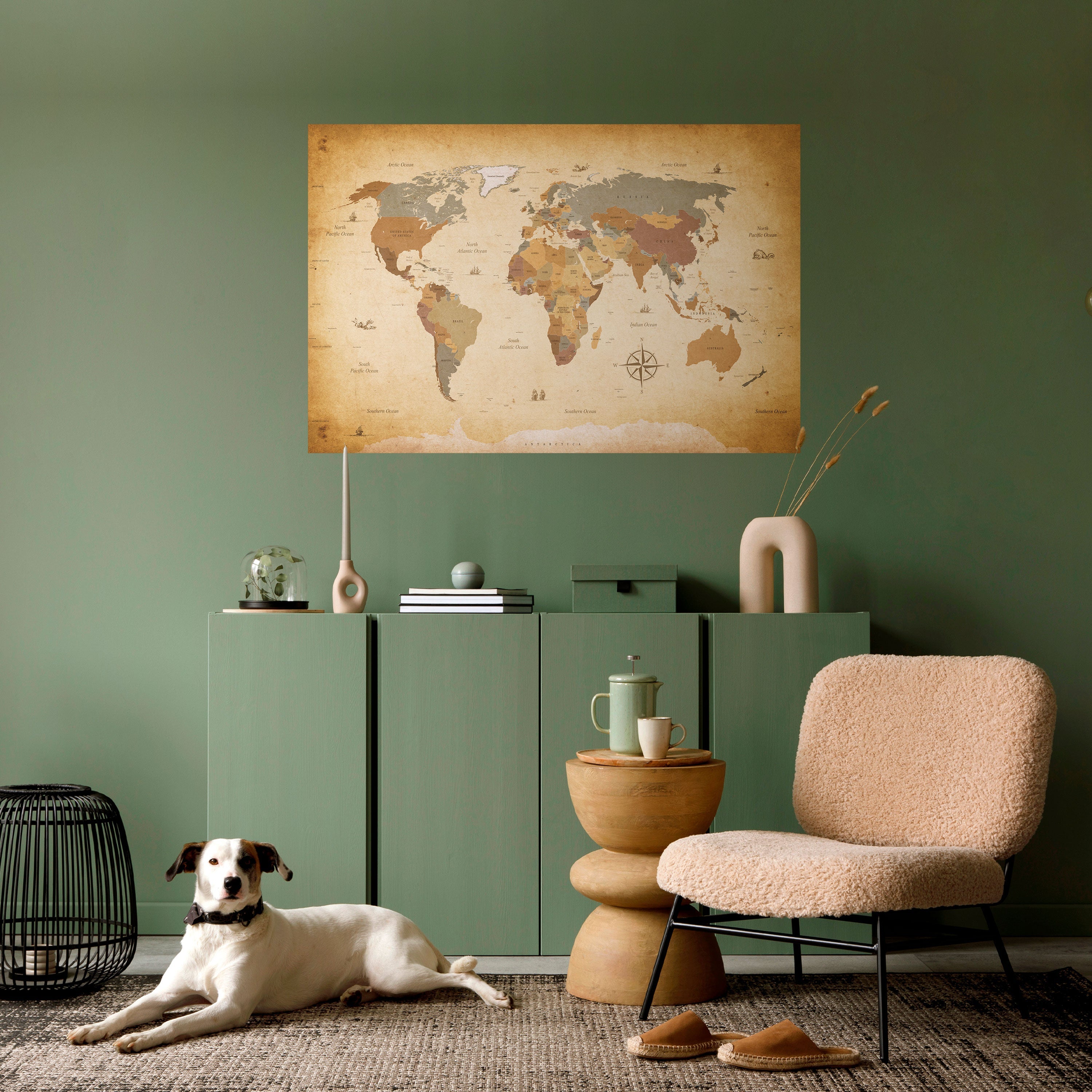 MYSTICAL MAP ODYSSEY Selbstklebendes Horizontal-Poster