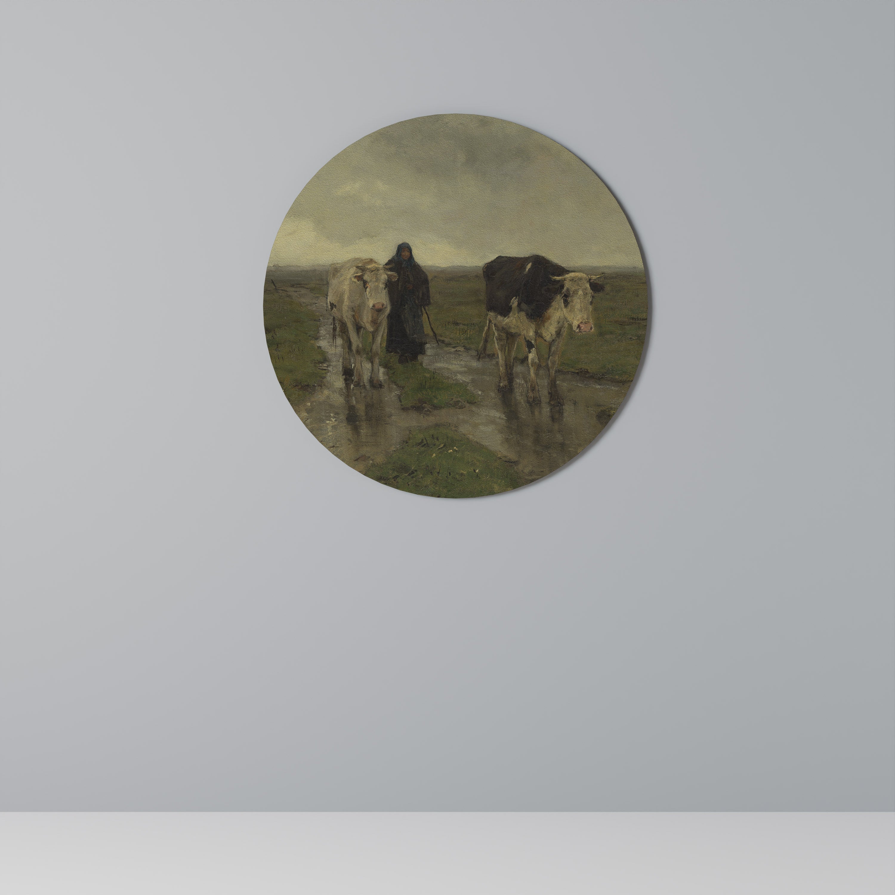 RAINY REFLECTIONS Runde Wanddekoration Ø 69 cm