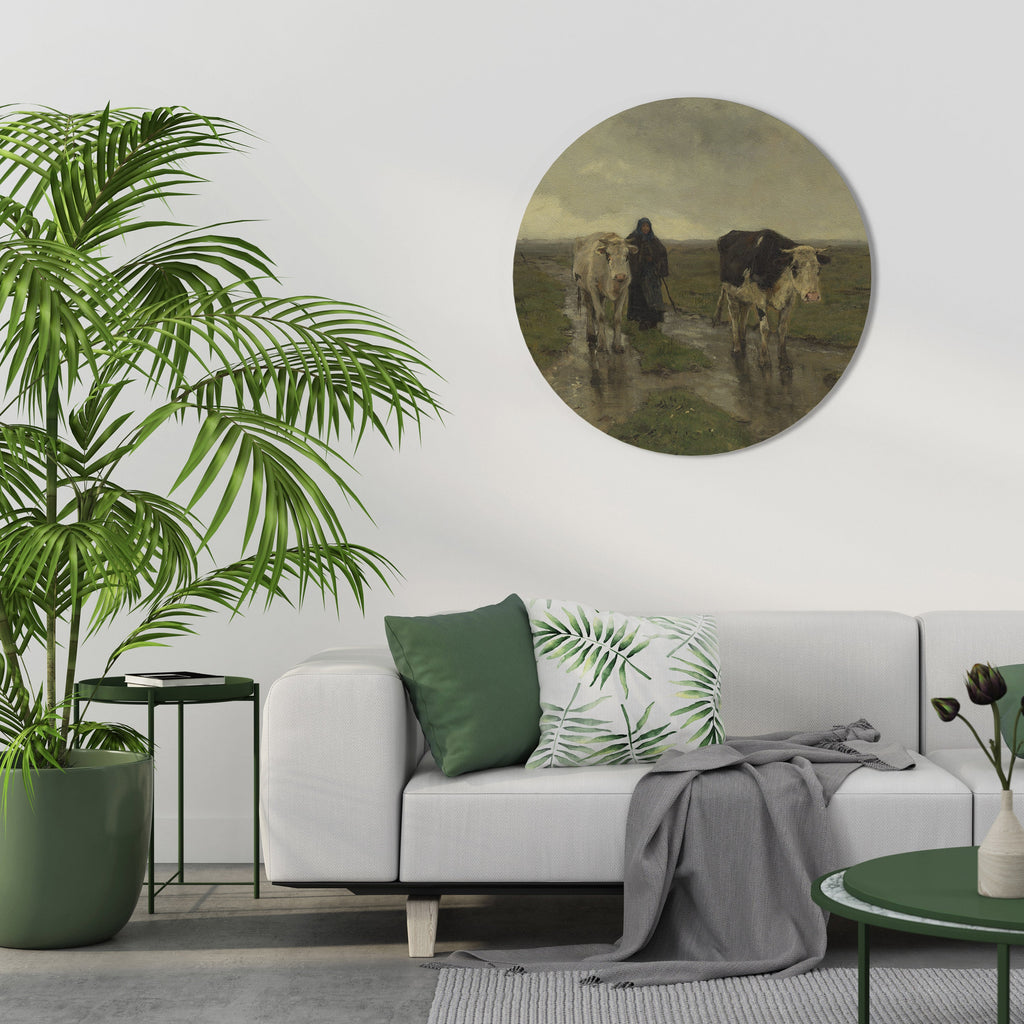 RAINY REFLECTIONS Runde Wanddekoration Ø 69 cm