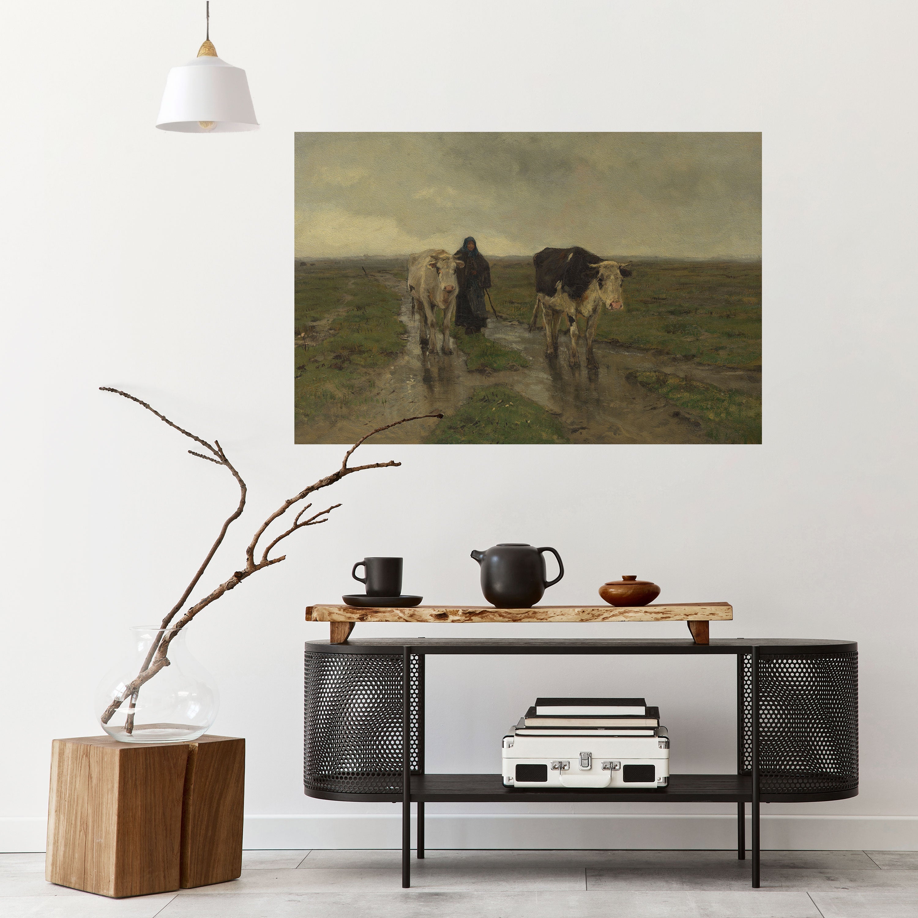 RAINY REFLECTIONS Selbstklebendes Horizontal-Poster