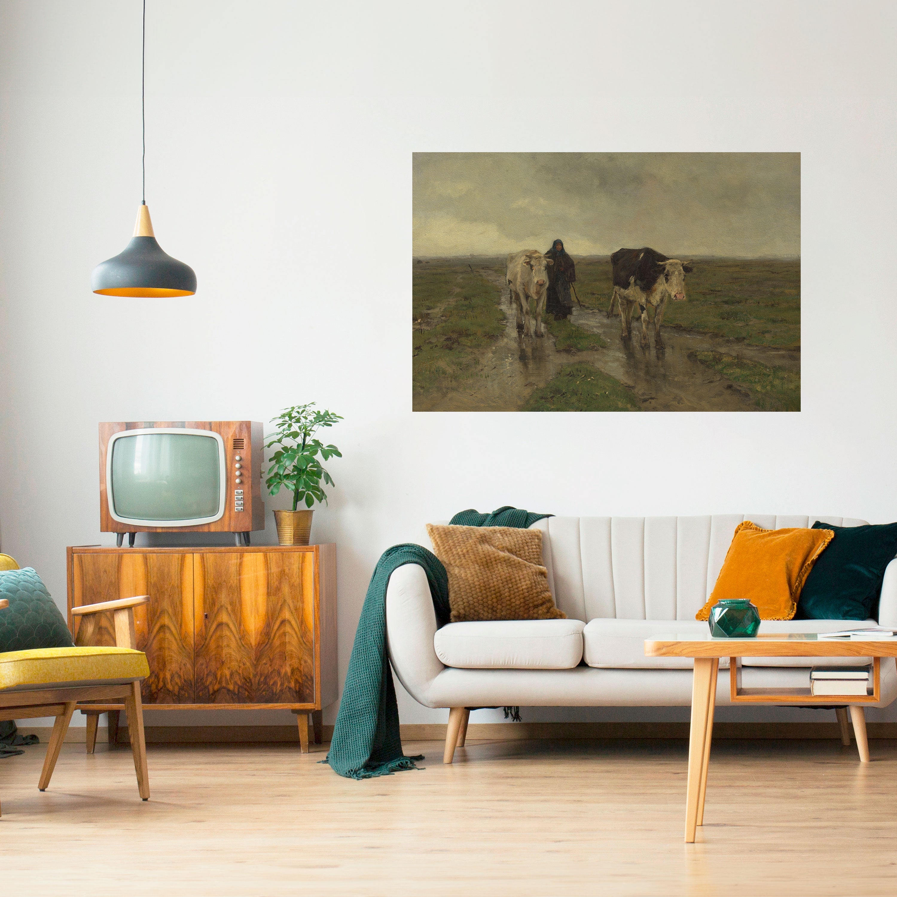 RAINY REFLECTIONS Selbstklebendes Horizontal-Poster