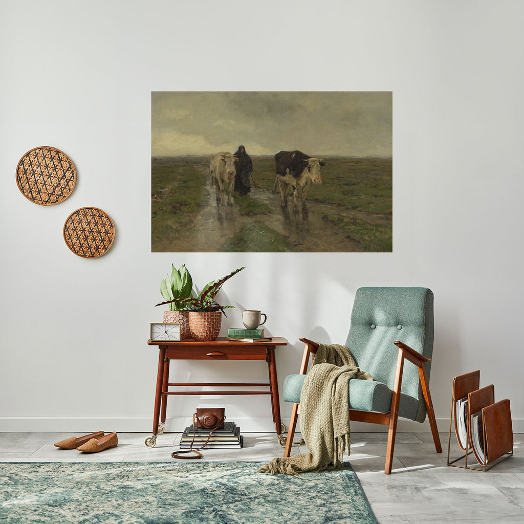 RAINY REFLECTIONS Selbstklebendes Horizontal-Poster