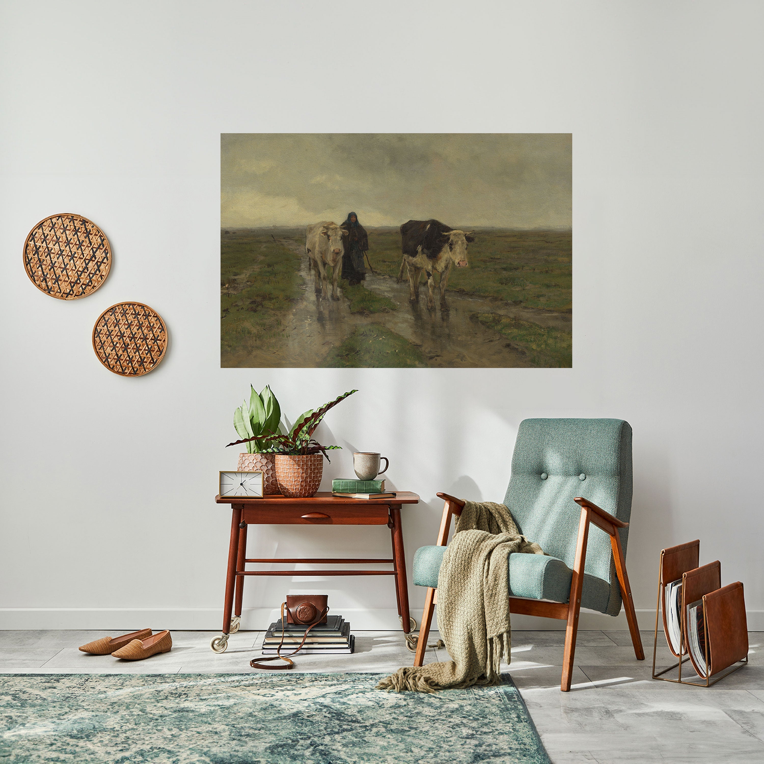 RAINY REFLECTIONS Selbstklebendes Horizontal-Poster