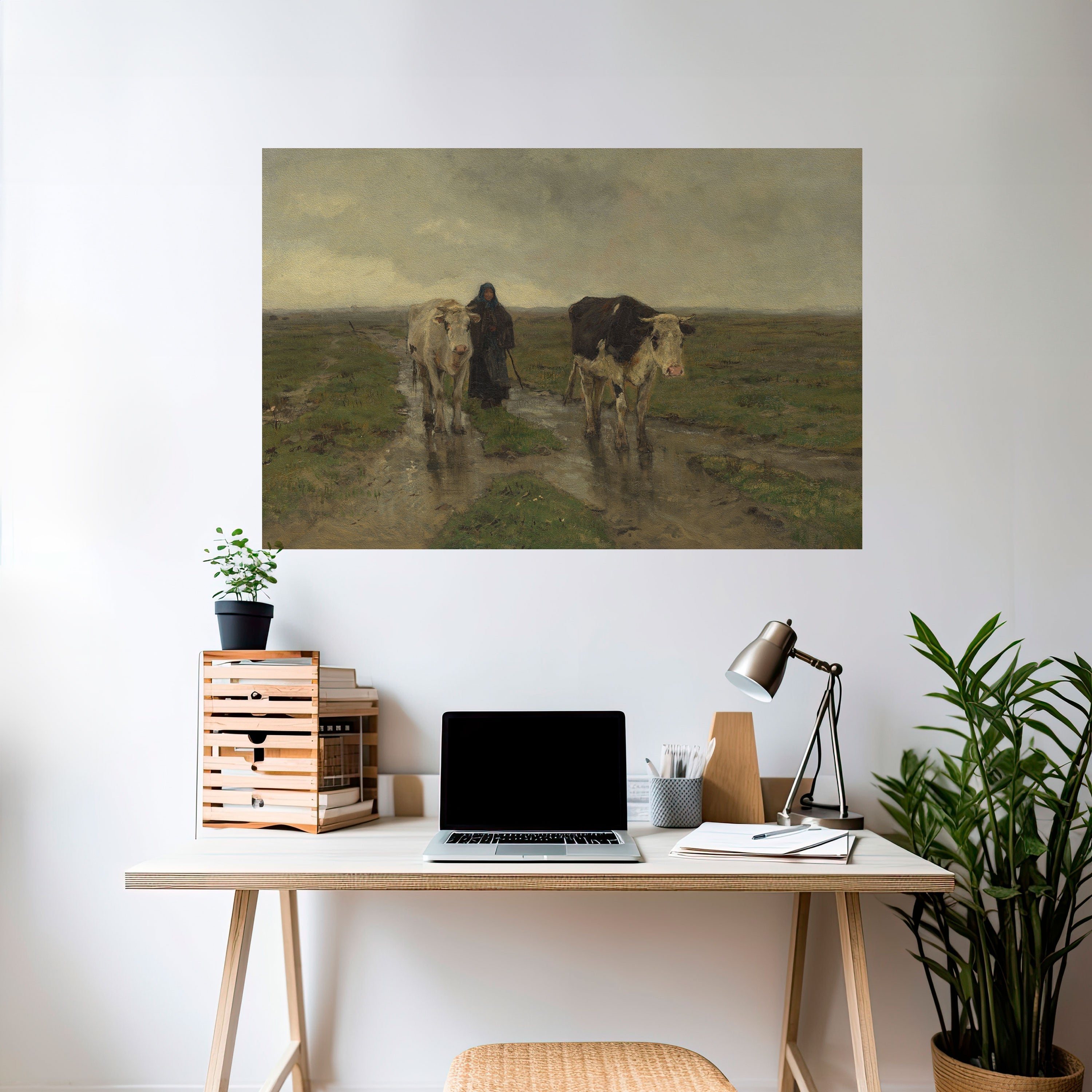 RAINY REFLECTIONS Selbstklebendes Horizontal-Poster