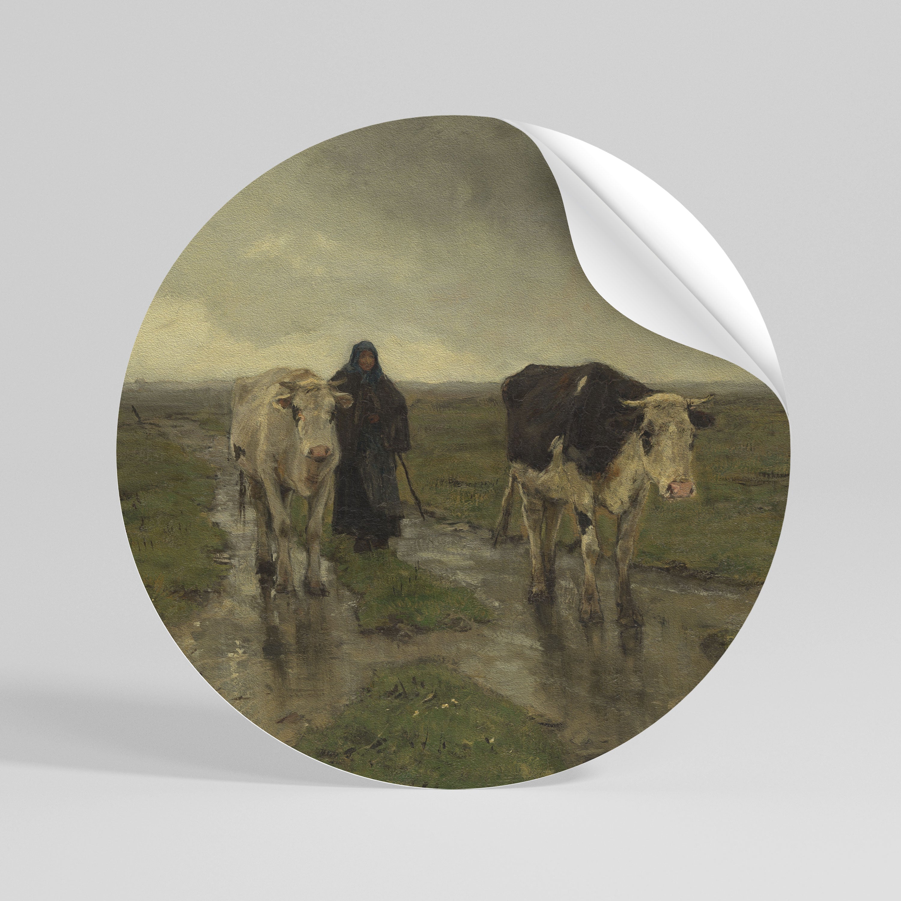 RAINY REFLECTIONS Runder Wandsticker zum Abziehen und Aufkleben