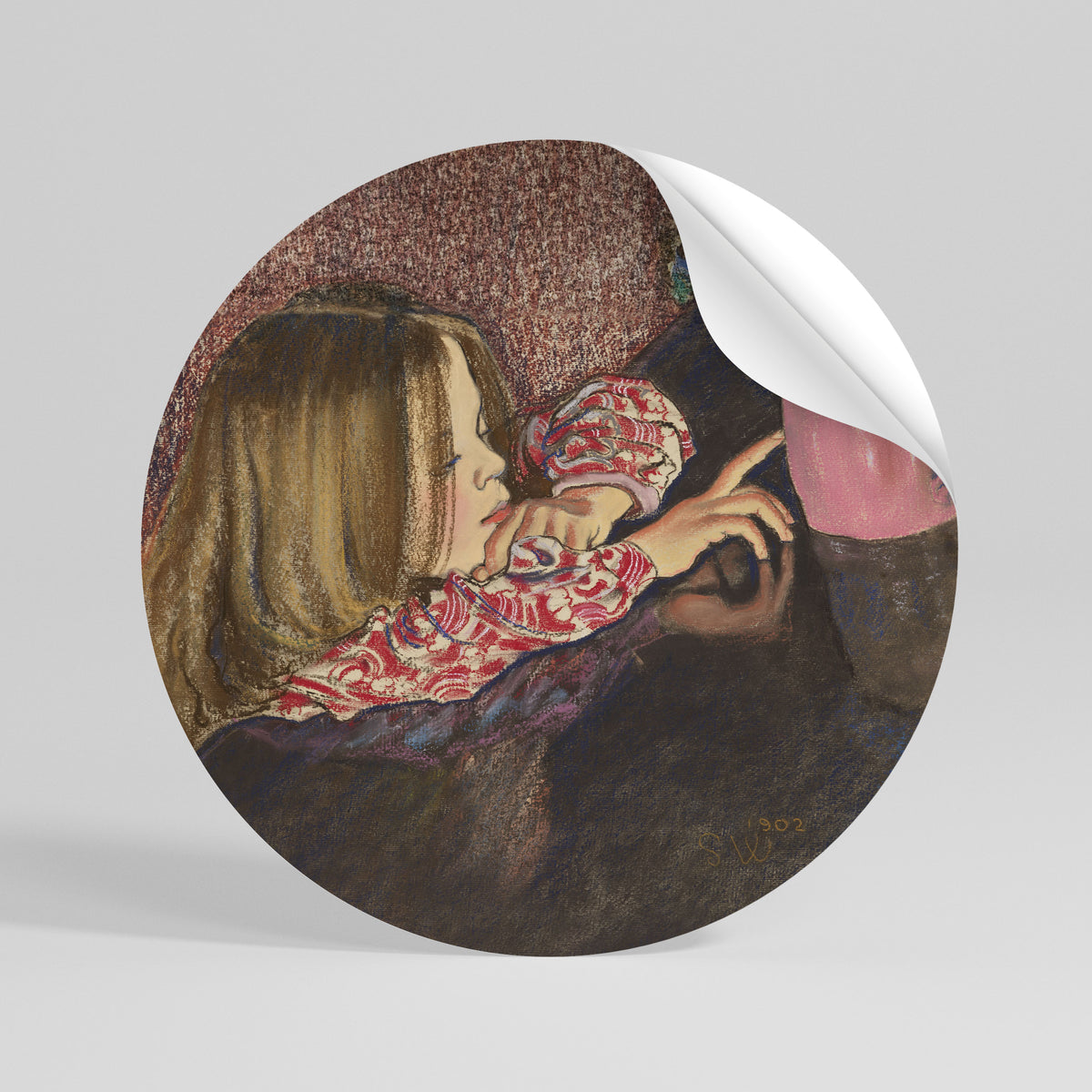 CHILDLIKE WONDER Runder Wandsticker zum Abziehen und Aufkleben