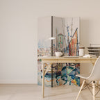 LA ROCHELLE 3-teiliger Paravent