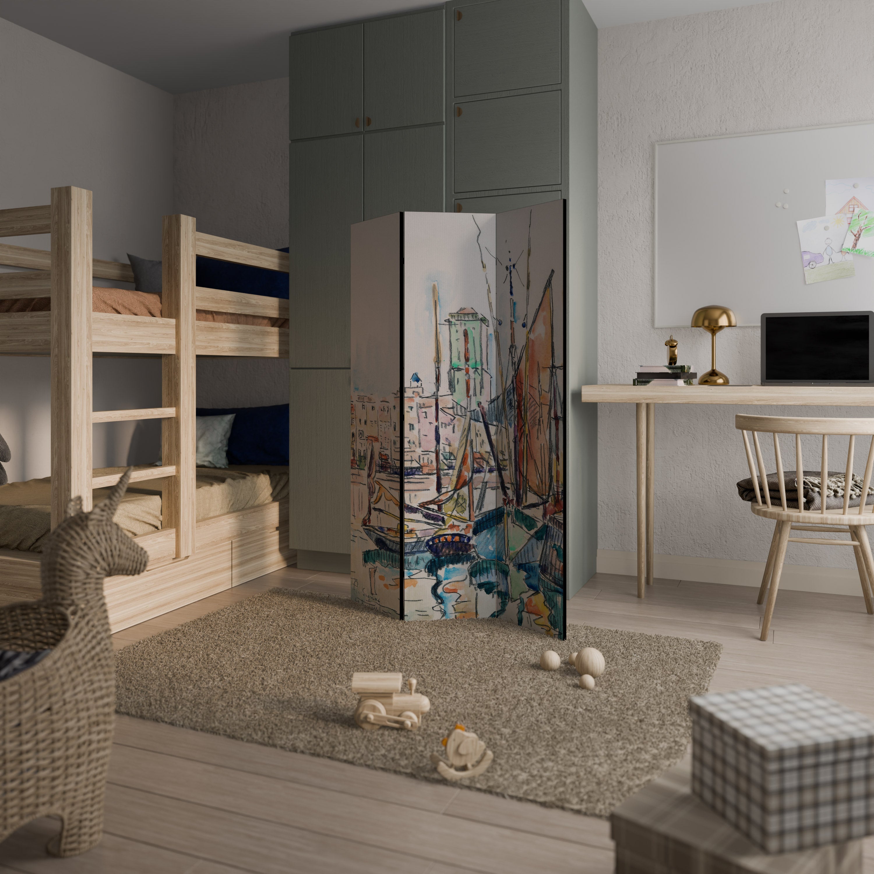 LA ROCHELLE 3-teiliger Paravent