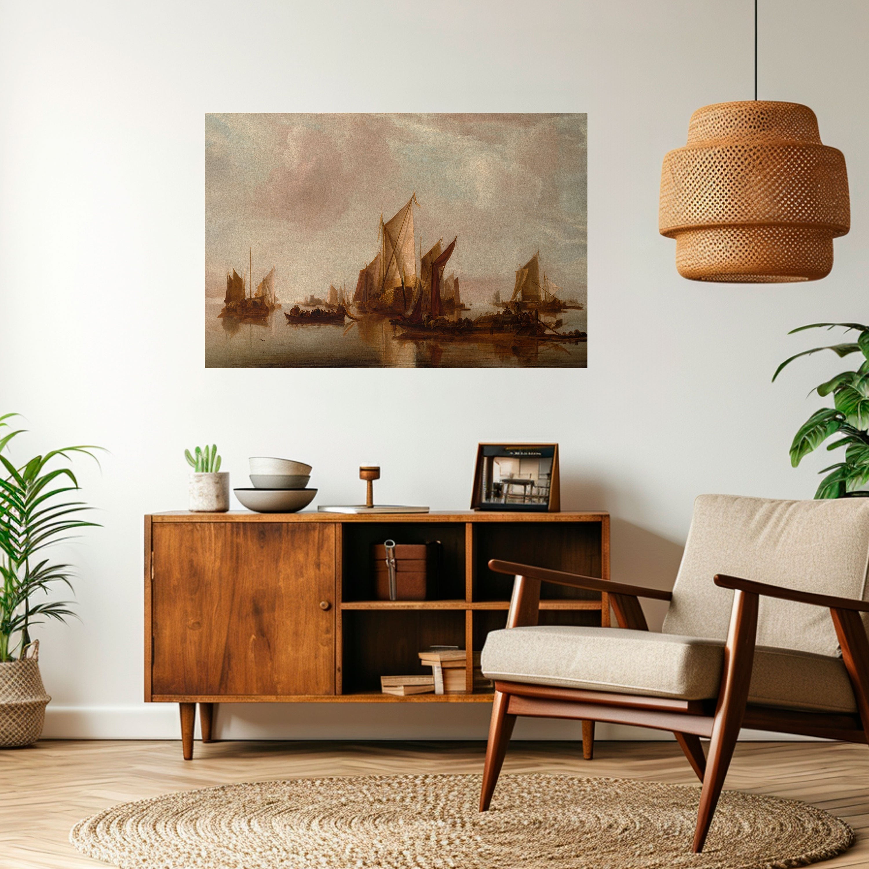 SAILS IN SERENITY Selbstklebendes Horizontal-Poster