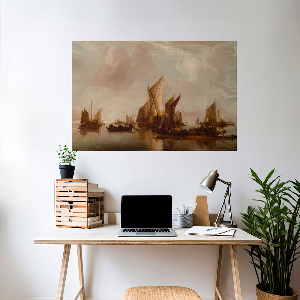 SAILS IN SERENITY Selbstklebendes Horizontal-Poster