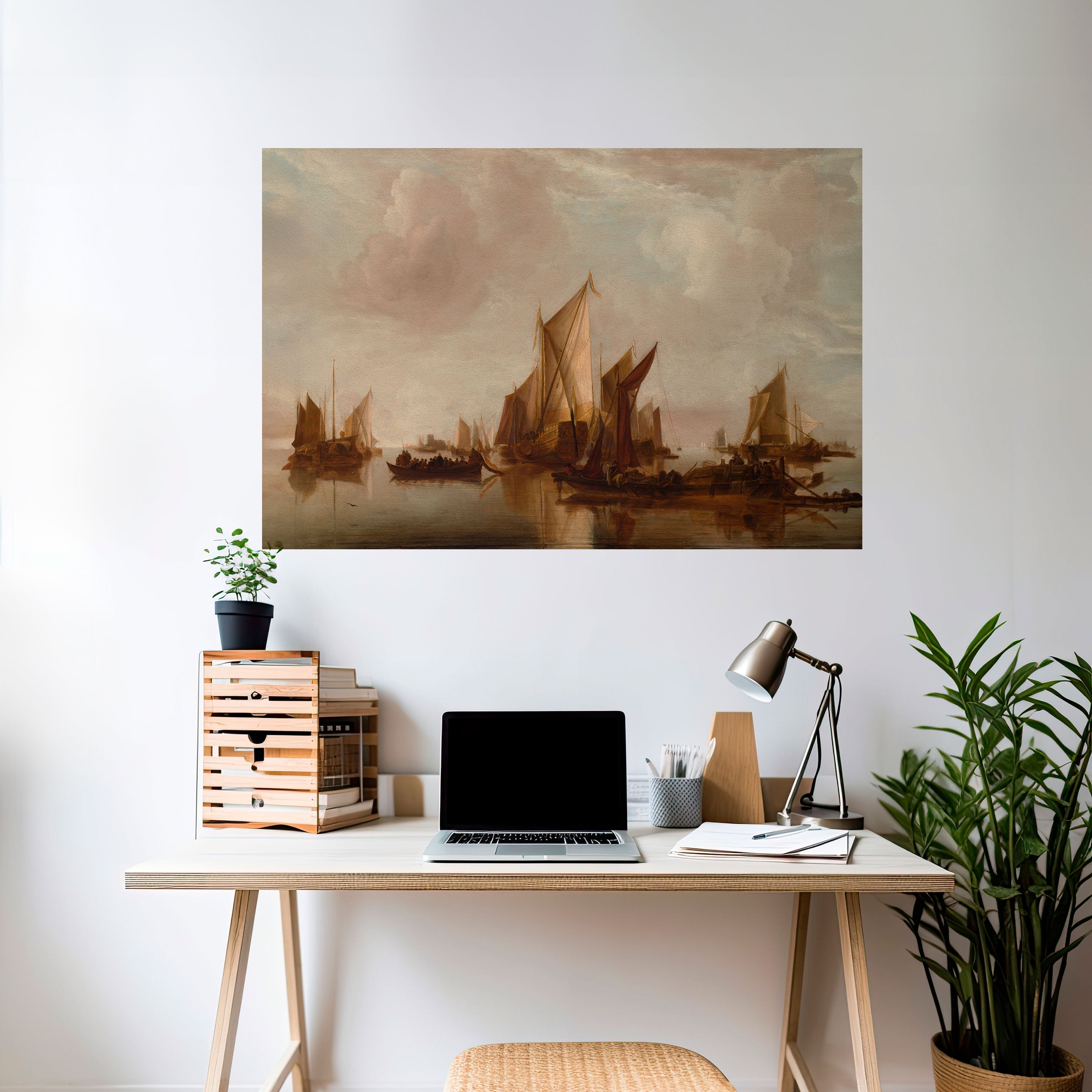 SAILS IN SERENITY Selbstklebendes Horizontal-Poster