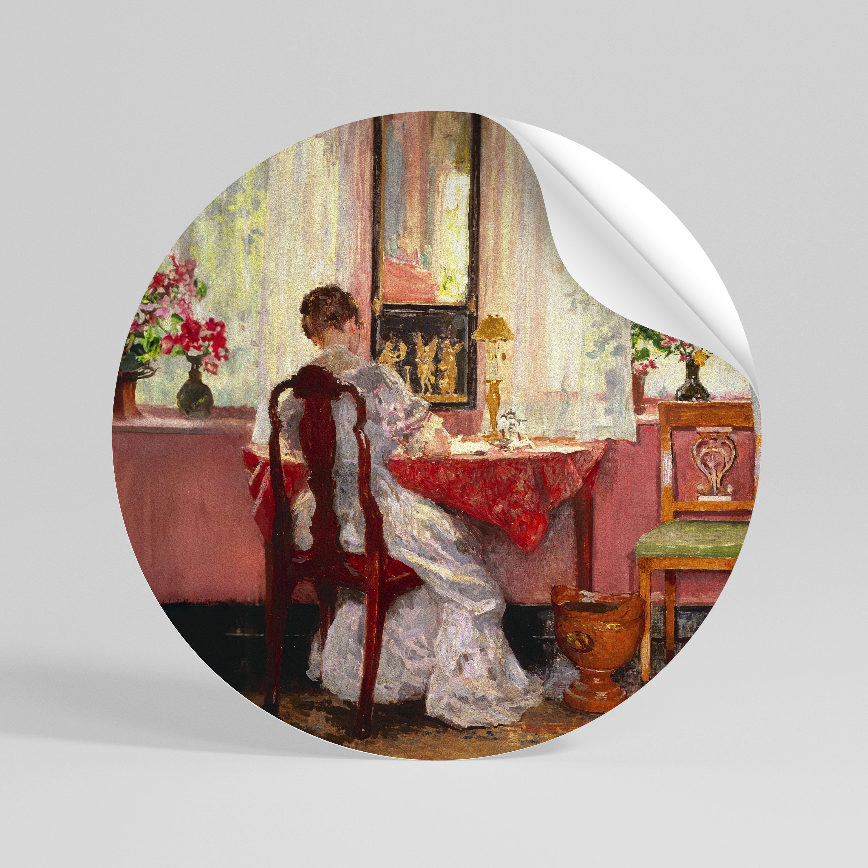 WHISPERS OF A GENTLE DAY Runder Wandsticker zum Abziehen und Aufkleben