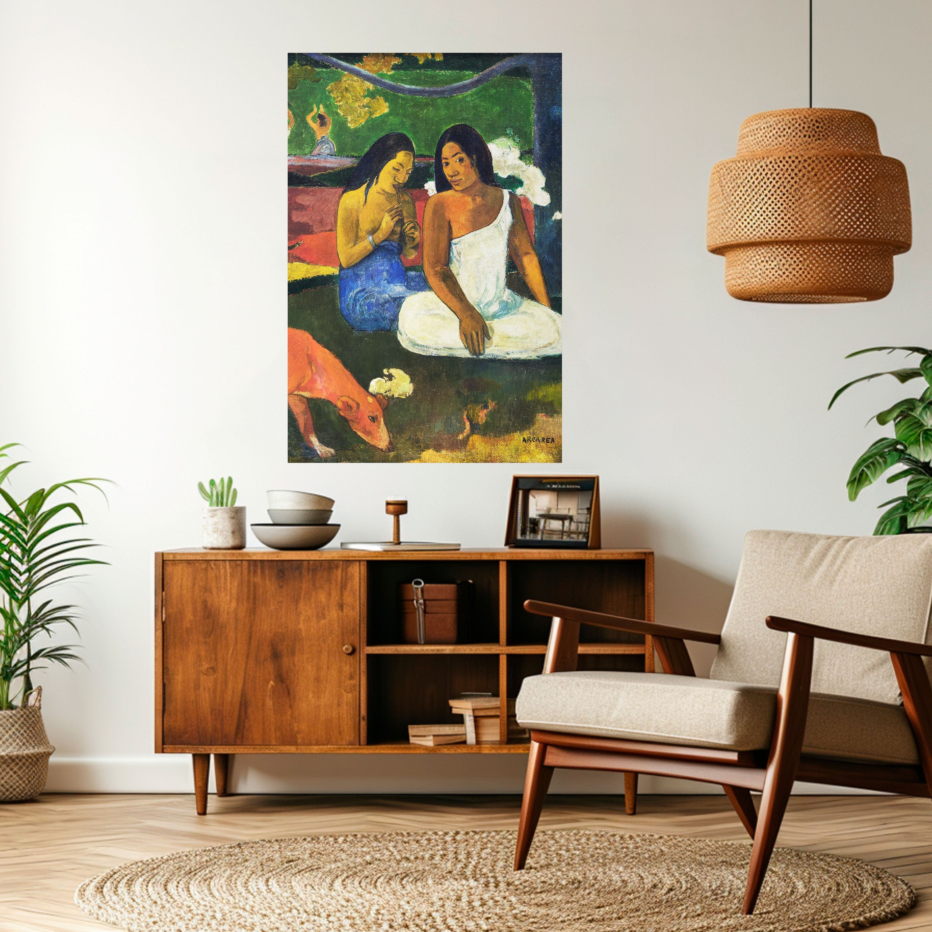 AREAREA VON GAUGUIN – Vertikales Poster zum Abziehen und Aufkleben