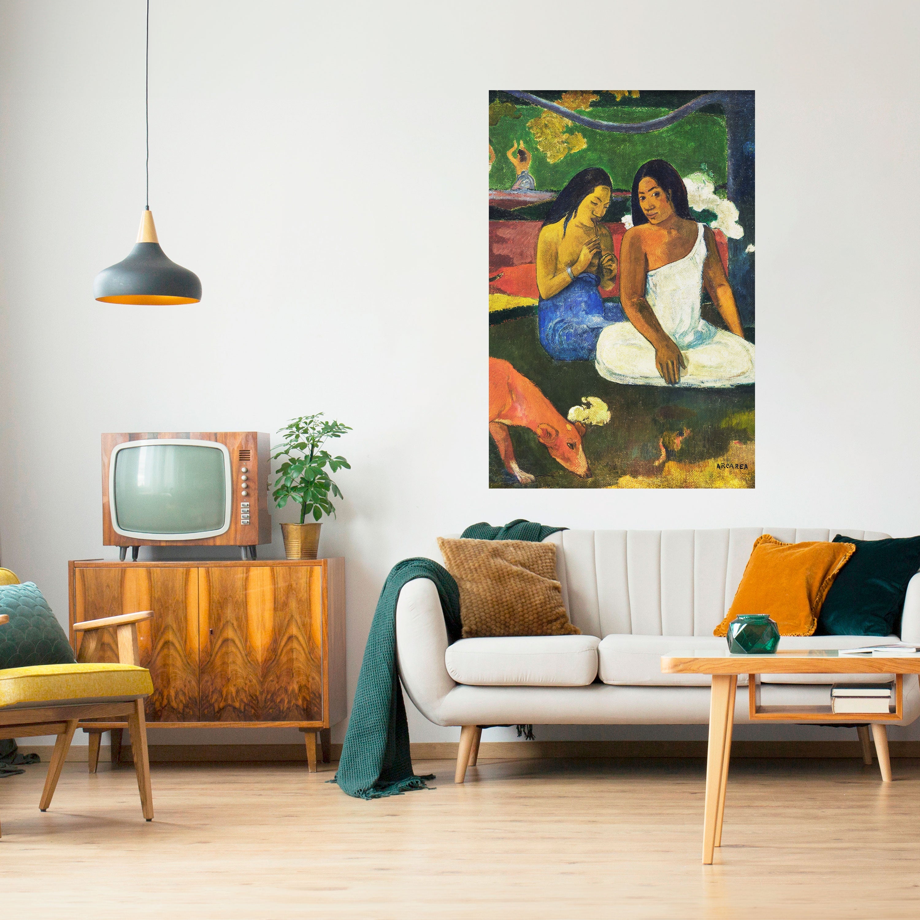 AREAREA VON GAUGUIN – Vertikales Poster zum Abziehen und Aufkleben