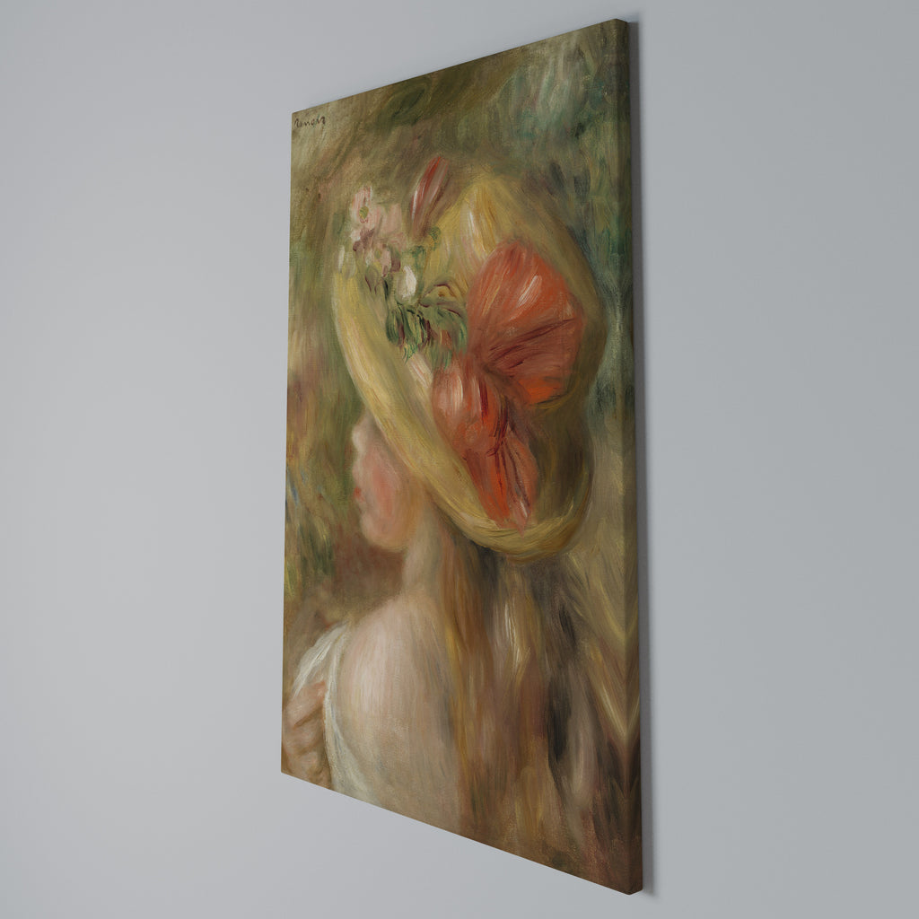 HAT OF PETALS Vertical Canvas Print