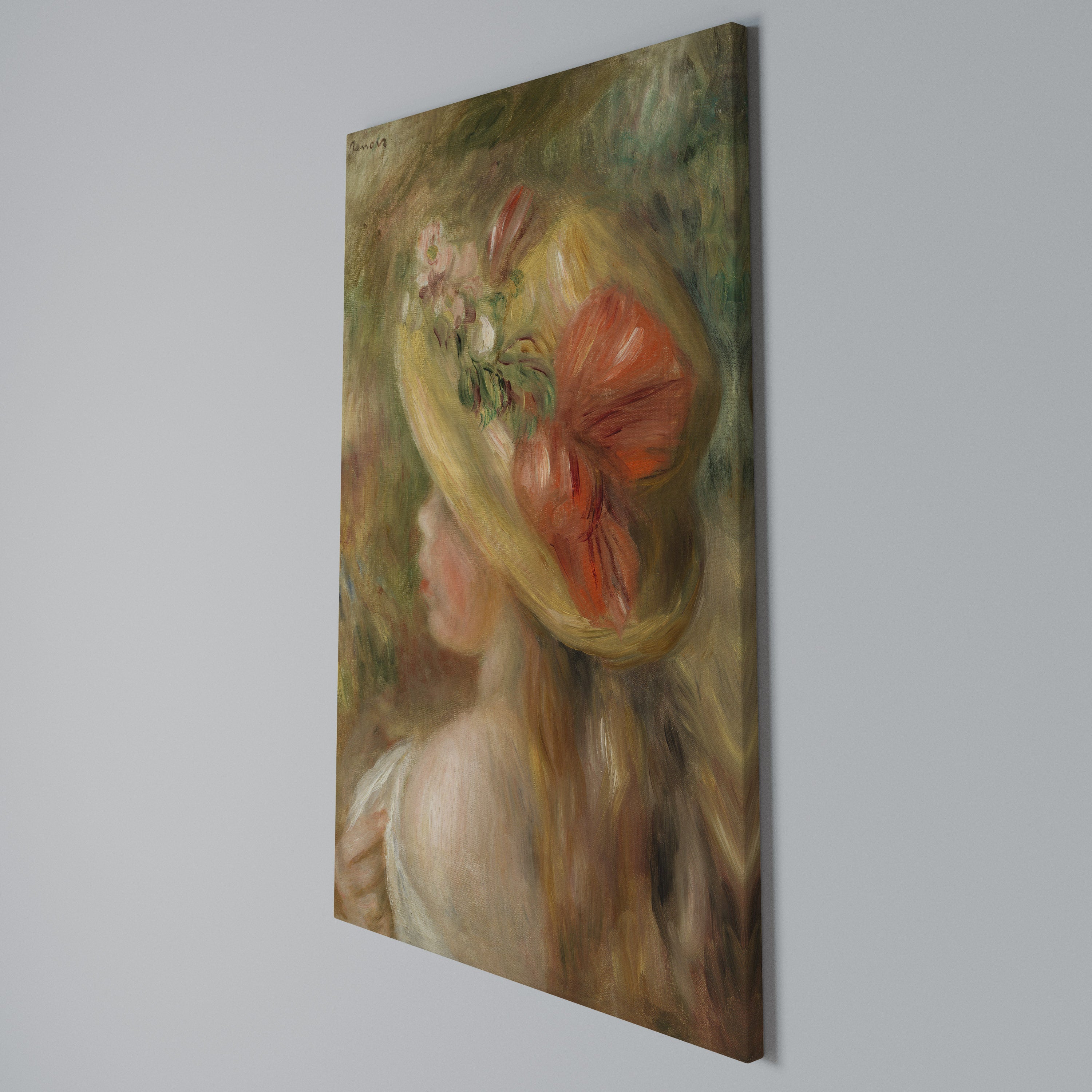 HAT OF PETALS Vertical Canvas Print