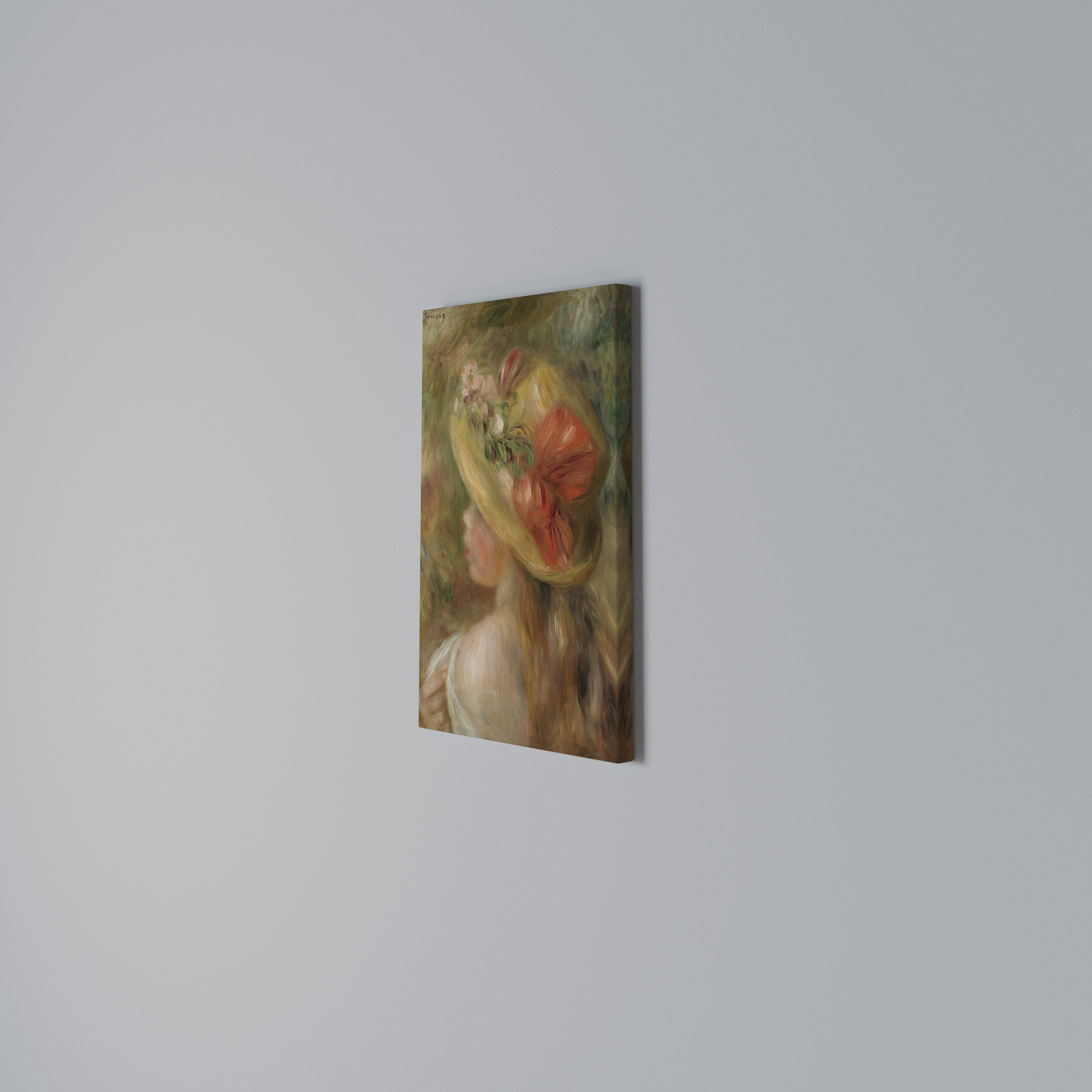 HAT OF PETALS Vertical Canvas Print